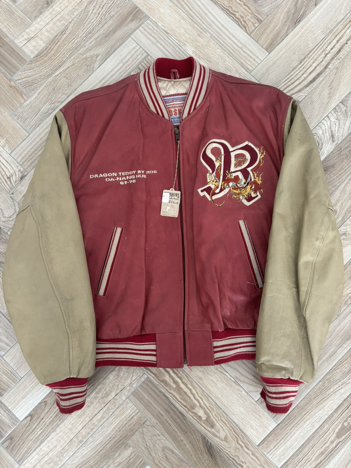 Genuine Leather × NFL × Vintage Vintage Redskins Leather Varsity Jacket Size US XL / EU 56 / 4 - 2 Thumbnail