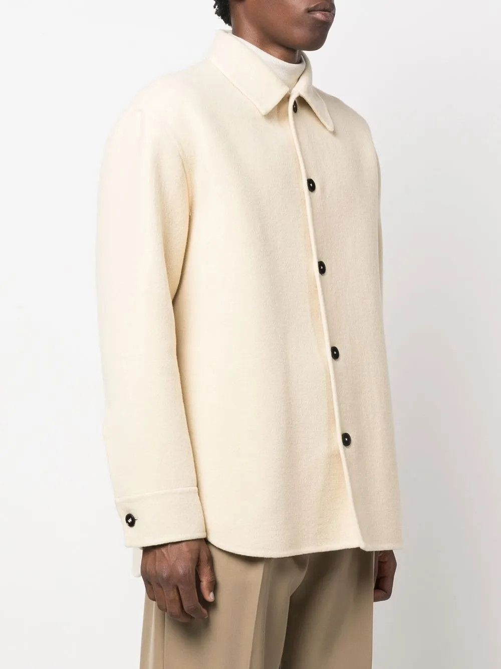 Jil Sander Jill Sander button up long sleeve wool shirt jacket Size US S / EU 44-46 / 1 - 4 Thumbnail