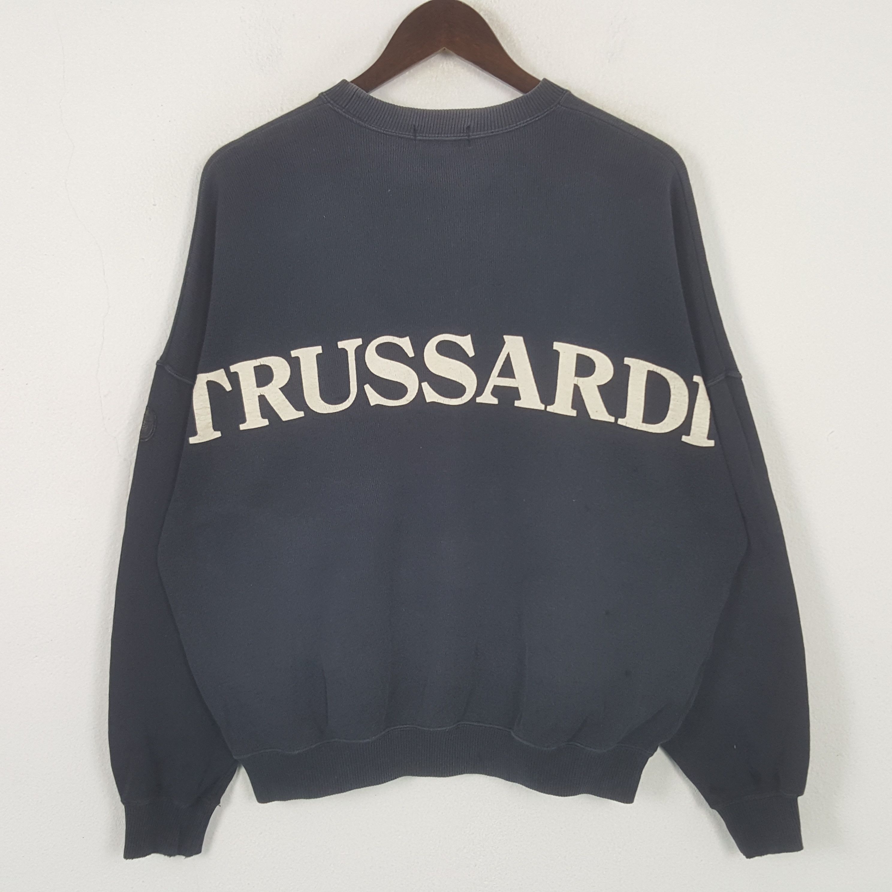 Trussardi Vintage Trussardi Spell Out Sweatshirt Size US XL / EU 56 / 4 - 1 Thumbnail