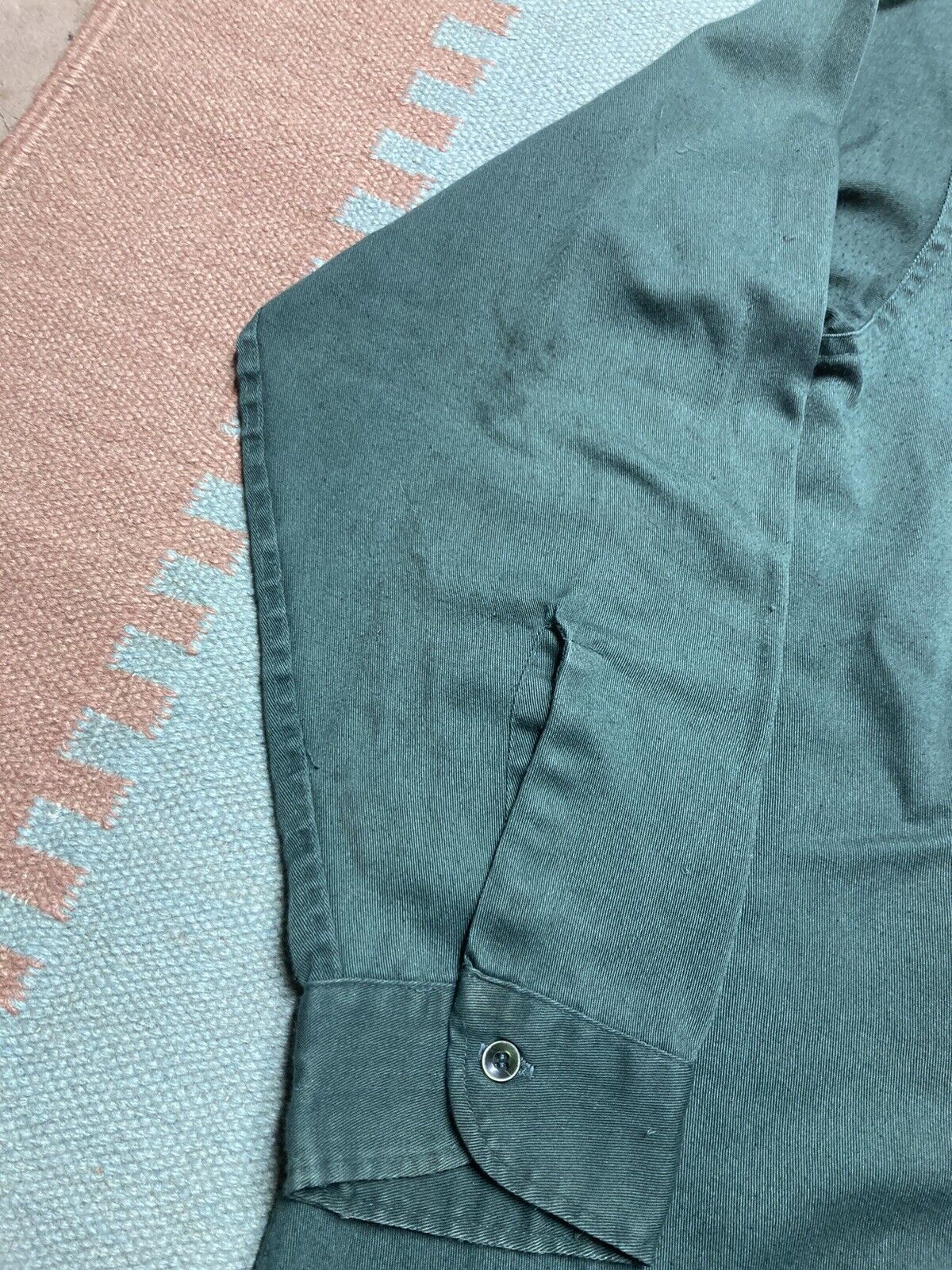 Vintage VTG 50s 60s work shirt twill selvedge gussets Union made XXL Size US XXL / EU 58 / 5 - 2 Thumbnail