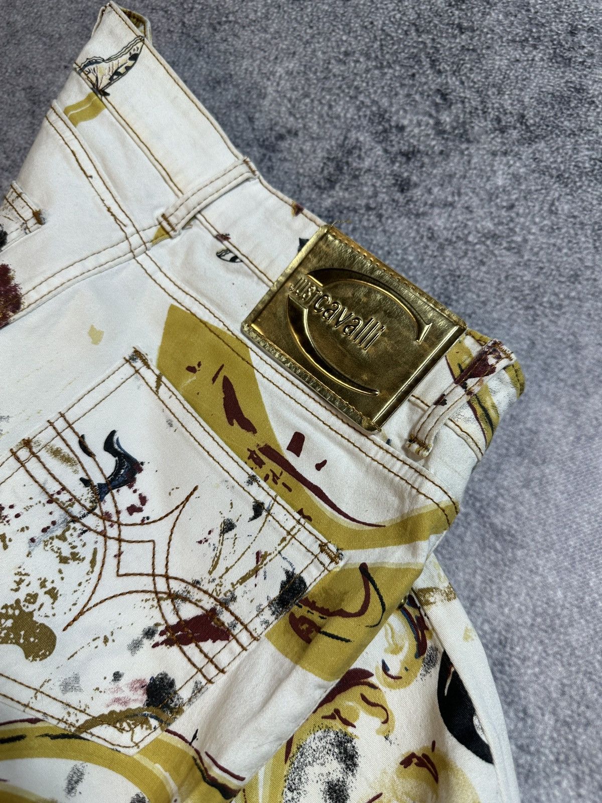 Just Cavalli × Vintage Y2K Vintage Just Cavalli Full Print Pants Streetwear Style Size 27" / US 4 / IT 40 - 5 Thumbnail