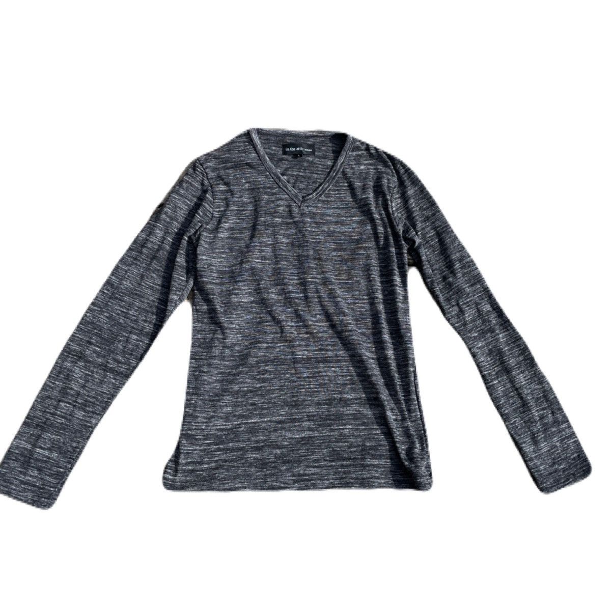 2000s Japanese archive Vkei Drape V-neck Long Sleeve Tee