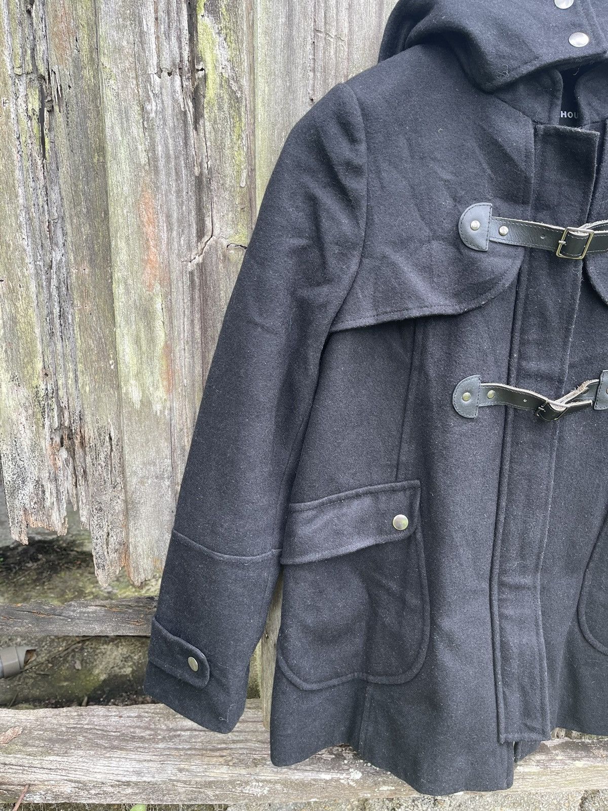Designer Clockhouse Wool Blend Toggle Coat — Black (M) Size US M / EU 48-50 / 2 - 4 Thumbnail