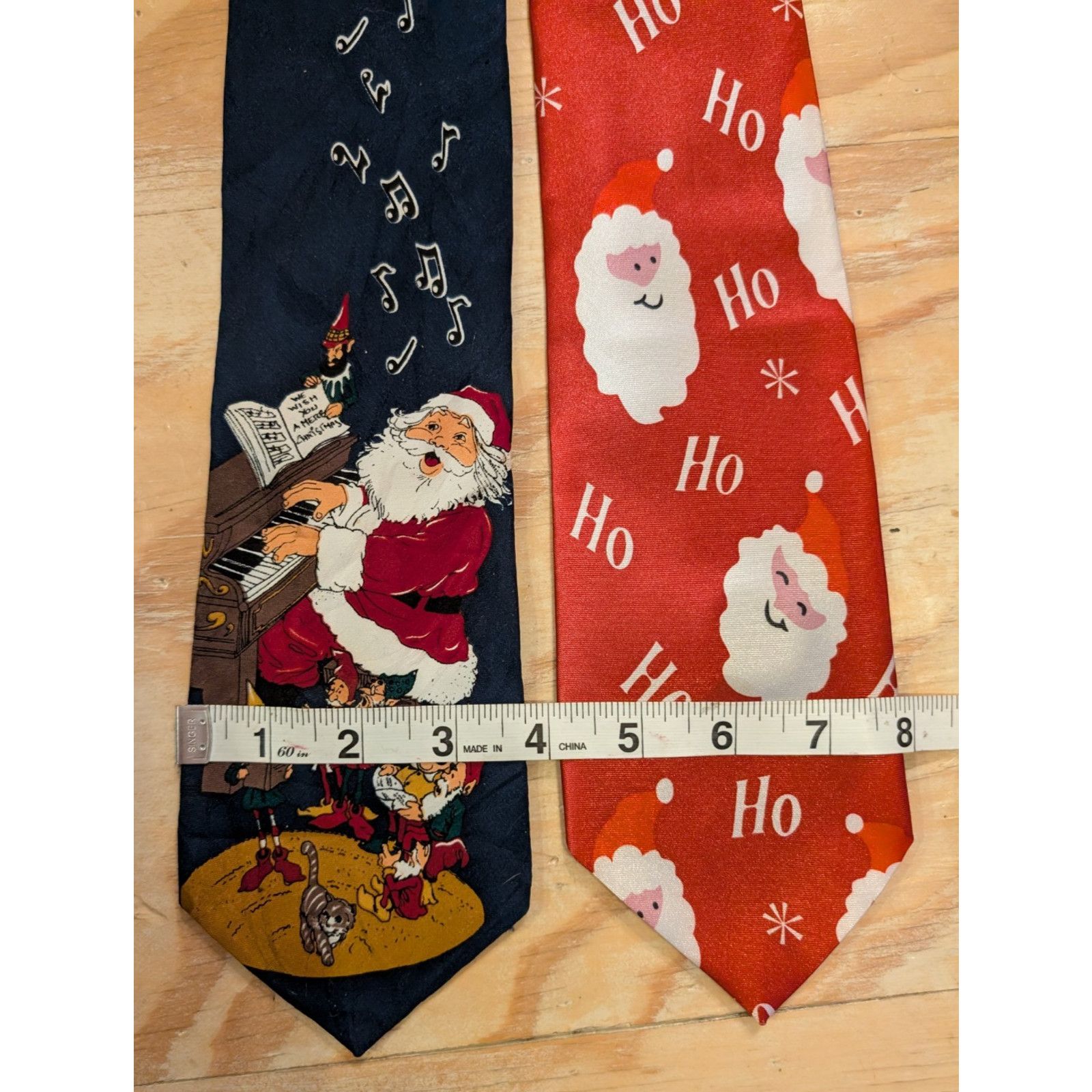 The Unbranded Brand Santa Claus Christmas Neckties Ho Ho Ho Piano Player Santa 2 Size ONE SIZE - 5 Thumbnail