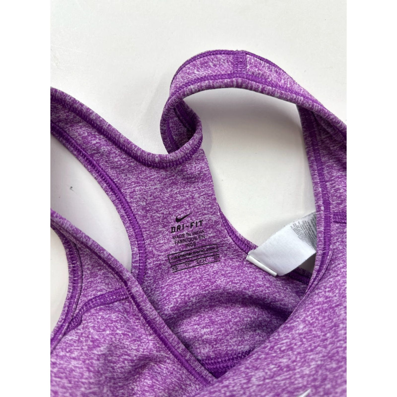 Nike Nike Sports Bra Womens XS Purple Dri Fit Workout Activewear Support Lightweight Size ONE SIZE - 3 Thumbnail