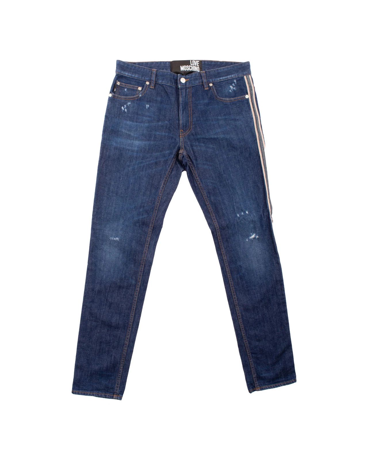 Moschino Love Moschino Blue Distressed Slim Fit Jeans Size W34 / L31 Size US 32 / EU 48 - 1 Thumbnail