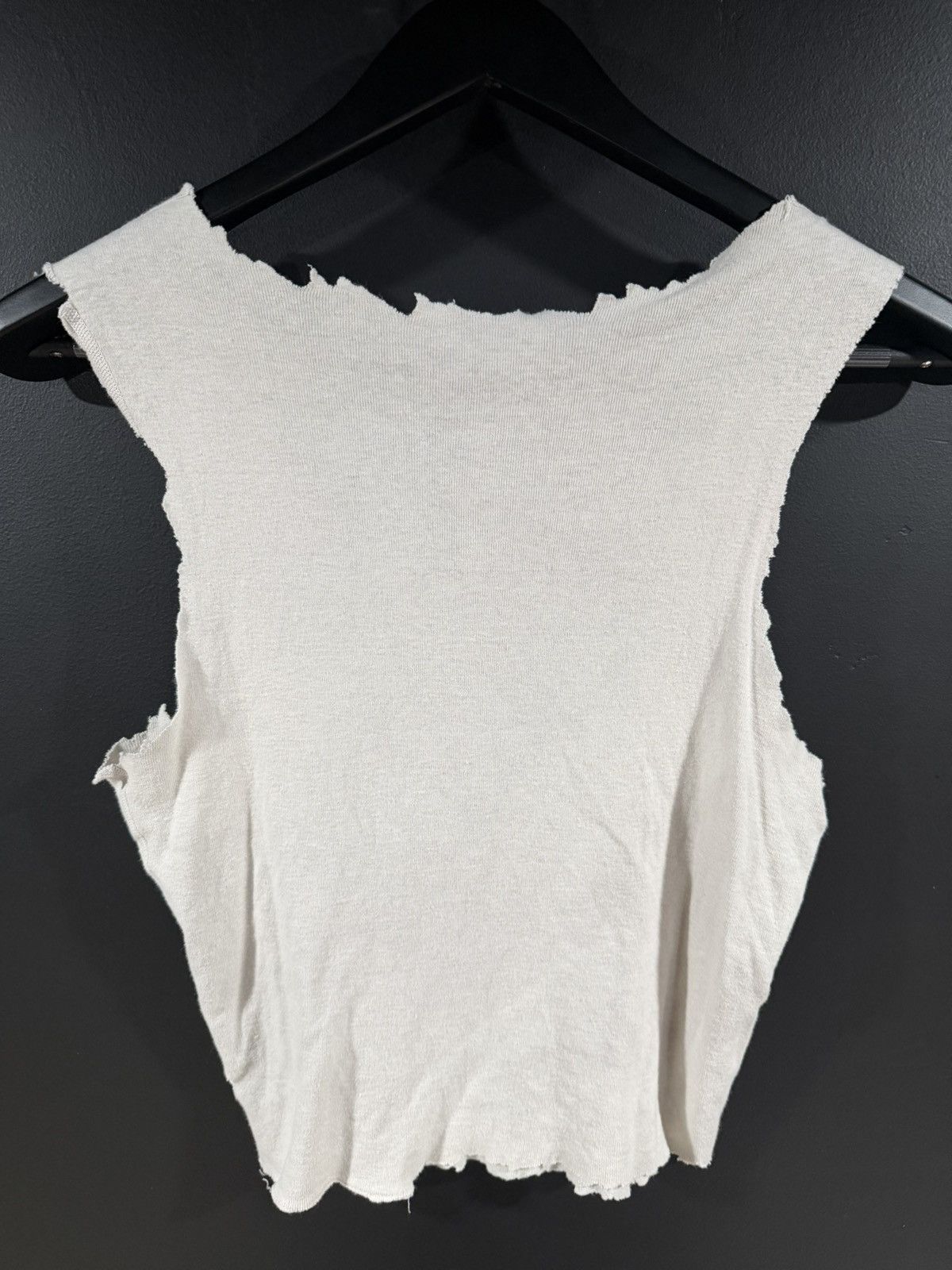 RE/DONE Levi’s RE/DONE White Grunge Muscle Fit Baby Tee L Size US L / EU 52-54 / 3 - 7 Thumbnail