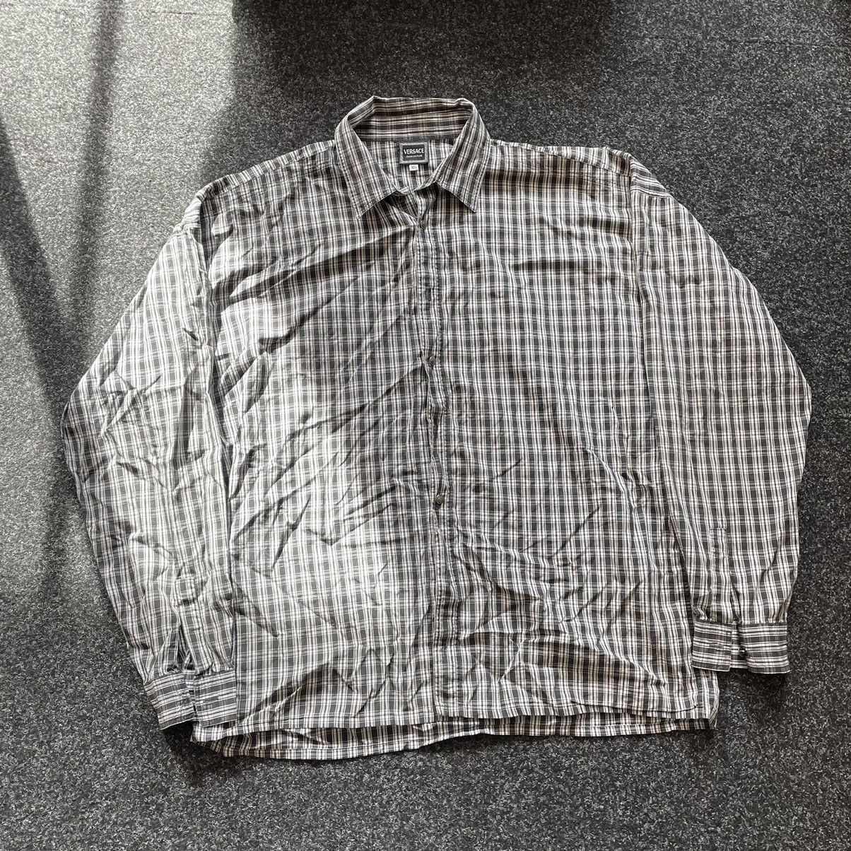 Versace × Vintage Versace jean couture 90s checkered shirt button up old money Size US XXL / EU 58 / 5 - 1 Thumbnail