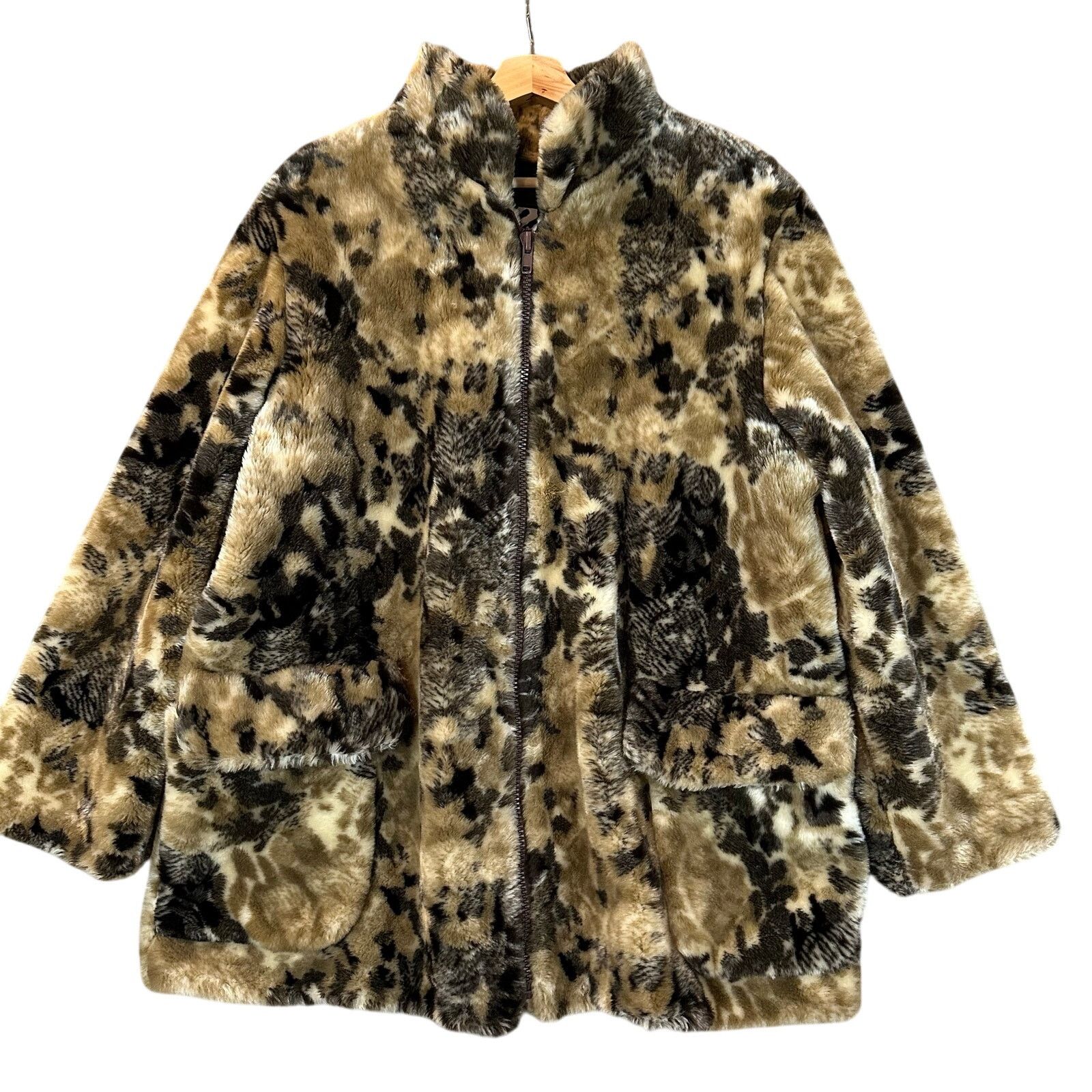 Other Maria Dionisiou Plush Faux Fur Swing Coat Leopard Animal XL Size XL / US 12-14 / IT 48-50 - 1 Thumbnail