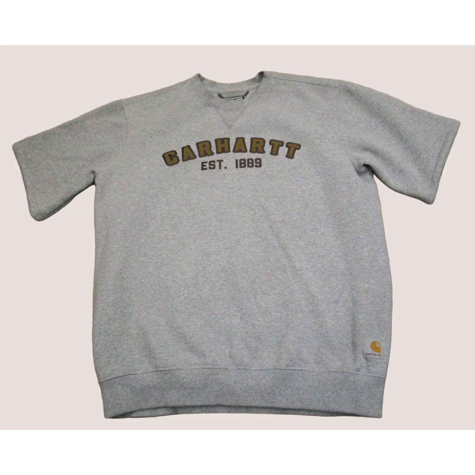 Carhartt Carhartt Sweater Men M Gray Short Sleeve Crew Neck Casual Training Gym Pullver Logo Size US M / EU 48-50 / 2 - 1 Thumbnail