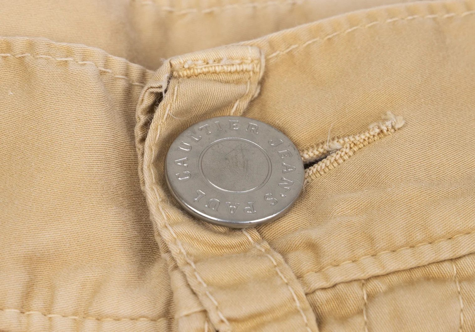 Jean Paul Gaultier Dusty Finish Chinch Back Cotton Pants Beige 48 Size US 32 / EU 48 - 4 Thumbnail