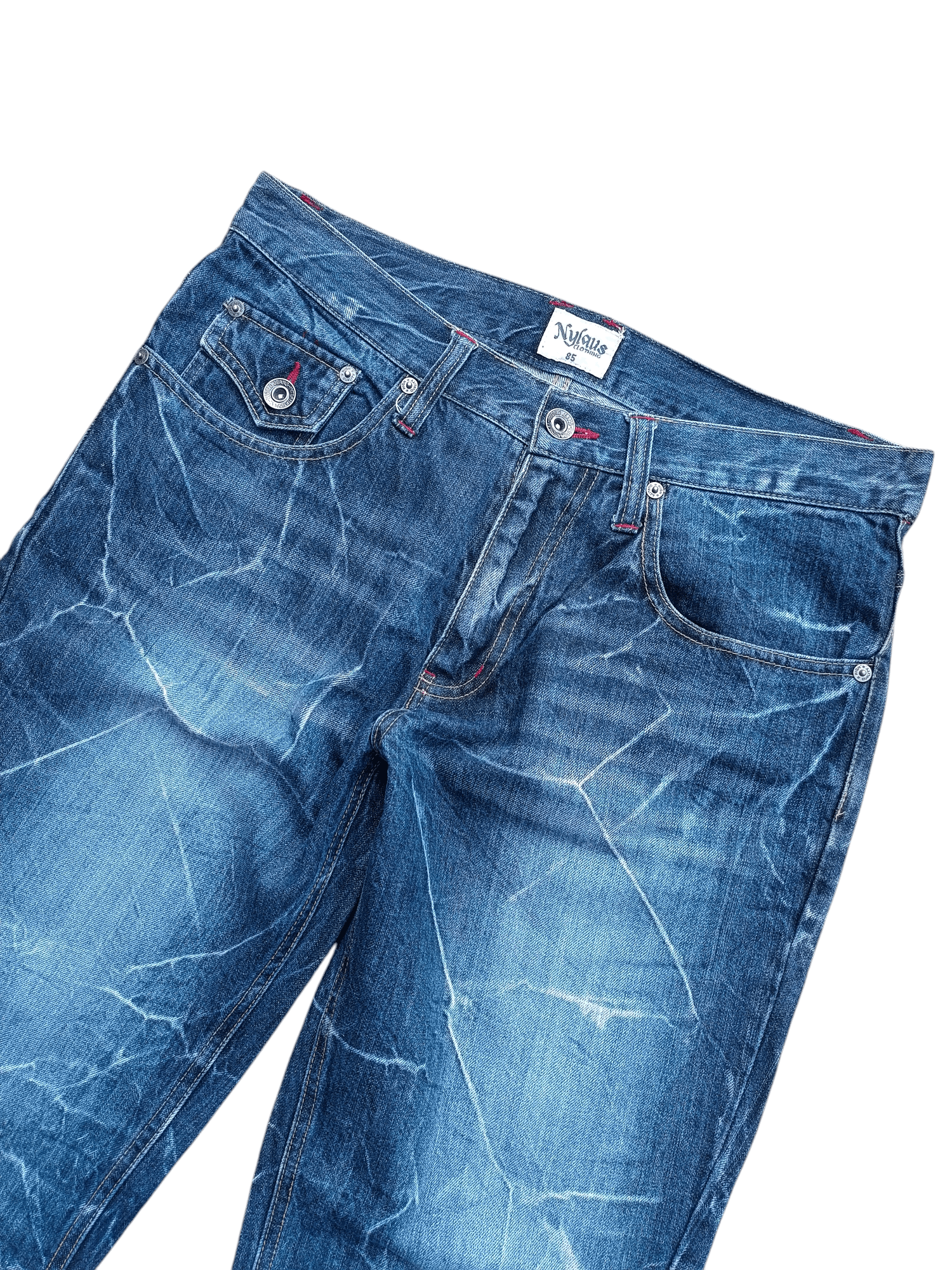 Japanese Brand FLARED 💥 JAPANESE BRAND NYLAUS ANGEL WING EMBROIDERY DENIM Size US 32 / EU 48 - 17 Thumbnail