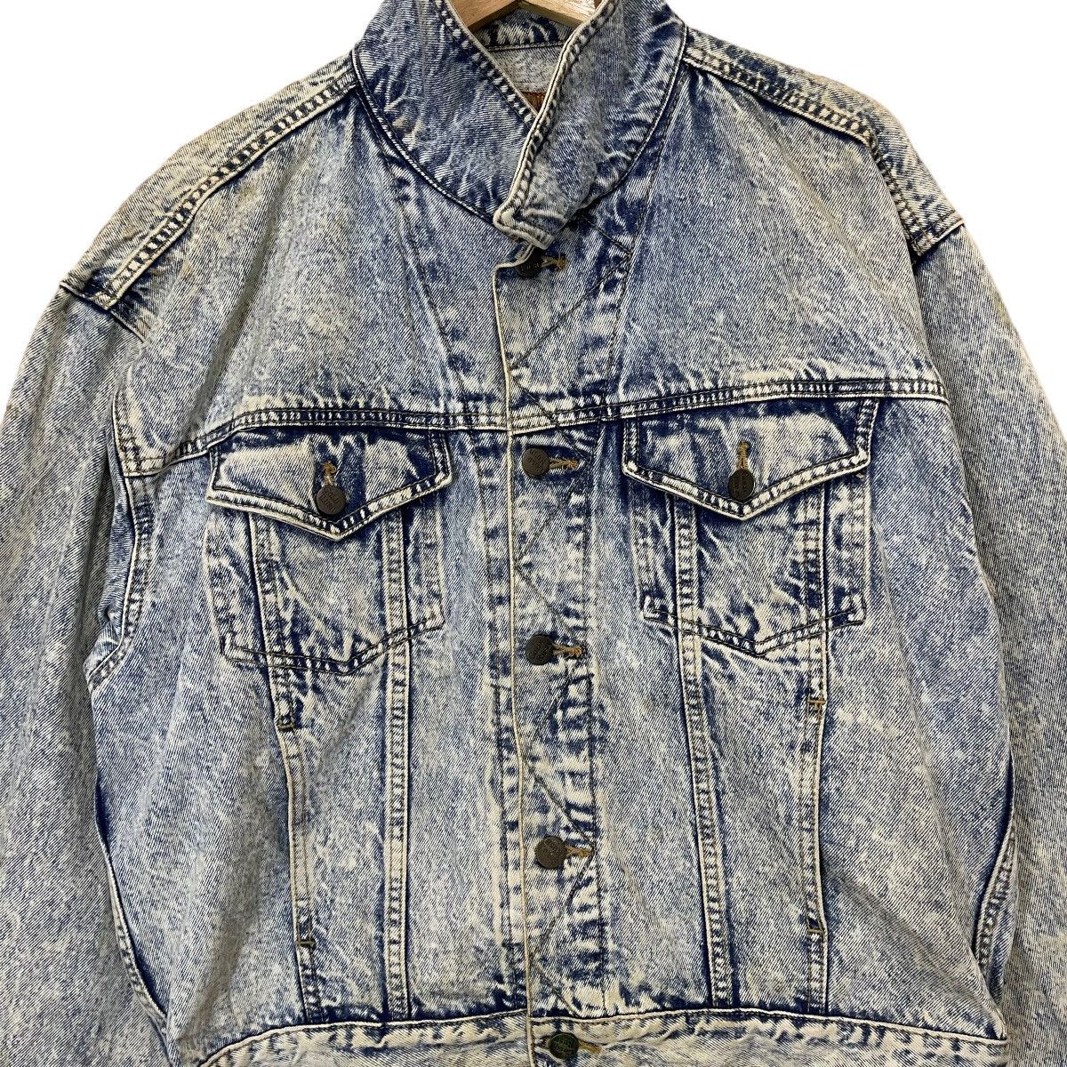 Edwin × Vintage 90s Gold Rush By Edwin Acid Wash Trucker Denim Jacket Size US M / EU 48-50 / 2 - 7 Thumbnail