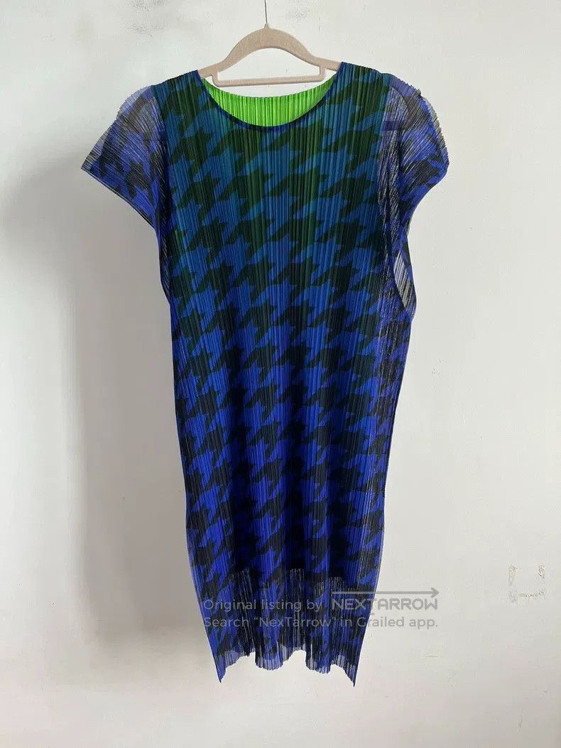 Issey Miyake Issey Miyake Blue Dress Size L / US 10 / IT 46 - 1 Thumbnail