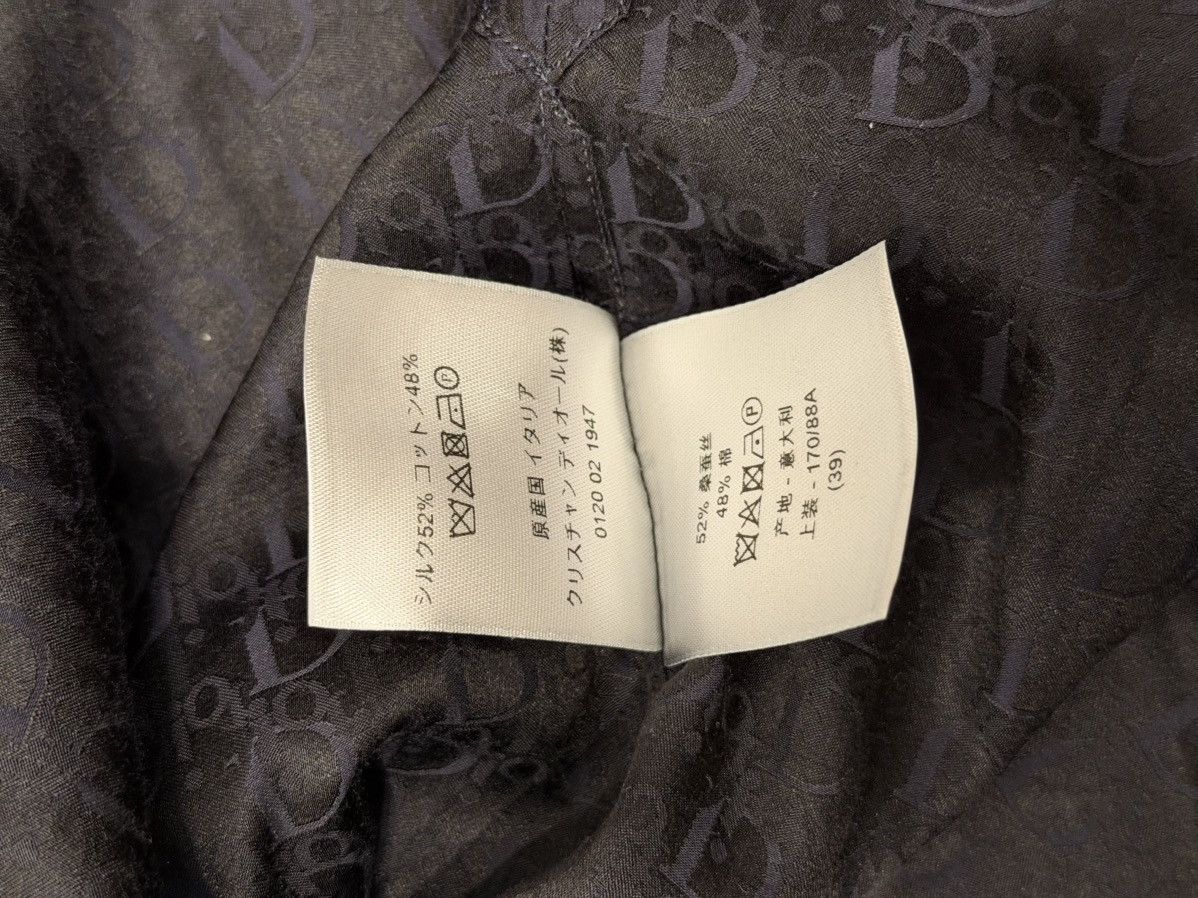Dior Dior Navy Blue Monogram Logo Silk button up short sleeve Size US M / EU 48-50 / 2 - 7 Thumbnail