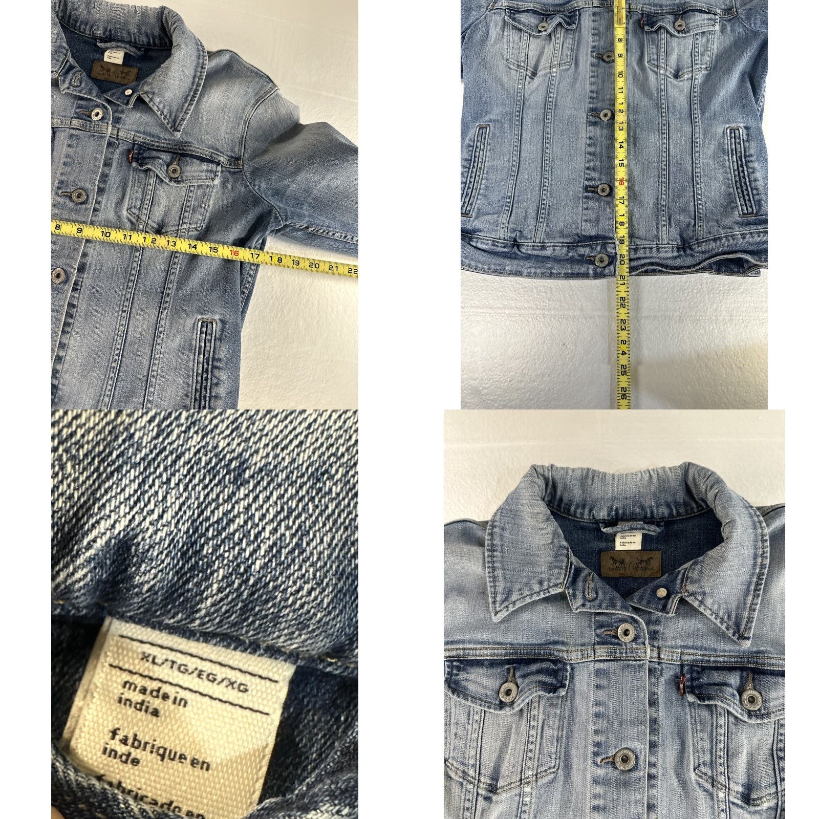 Levi's Levi’s Trucker Jacket Womens XL Blue Denim Button Front Classic Fit Size XL / US 12-14 / IT 48-50 - 8 Thumbnail