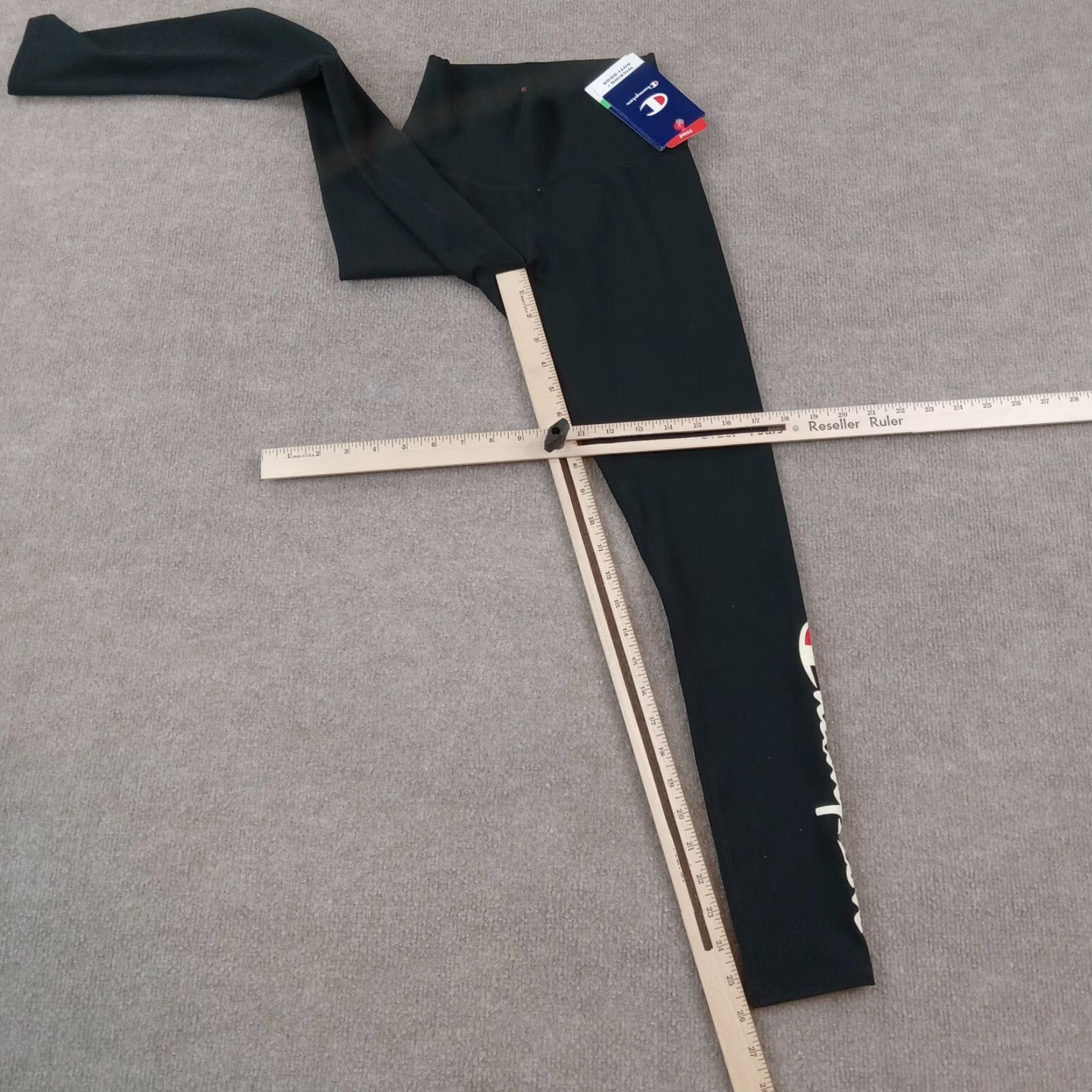 Champion Champion Leggings Womens XS Black Running Causal Yoga Comfort Logo Stretch KS4 Size 26" / US 2 / IT 38 - 2 Thumbnail
