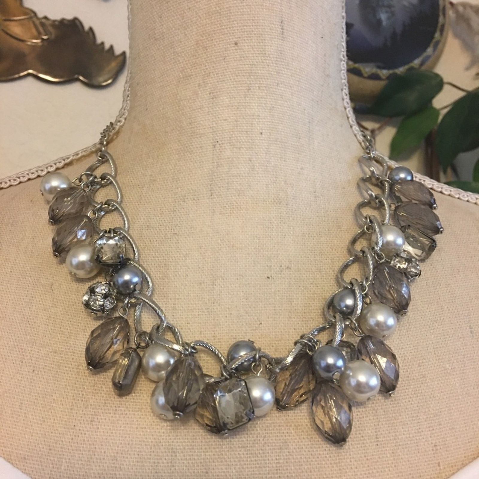 Jewelry Elegant baubles and pearls silver tone necklace Size ONE SIZE - 1 Thumbnail