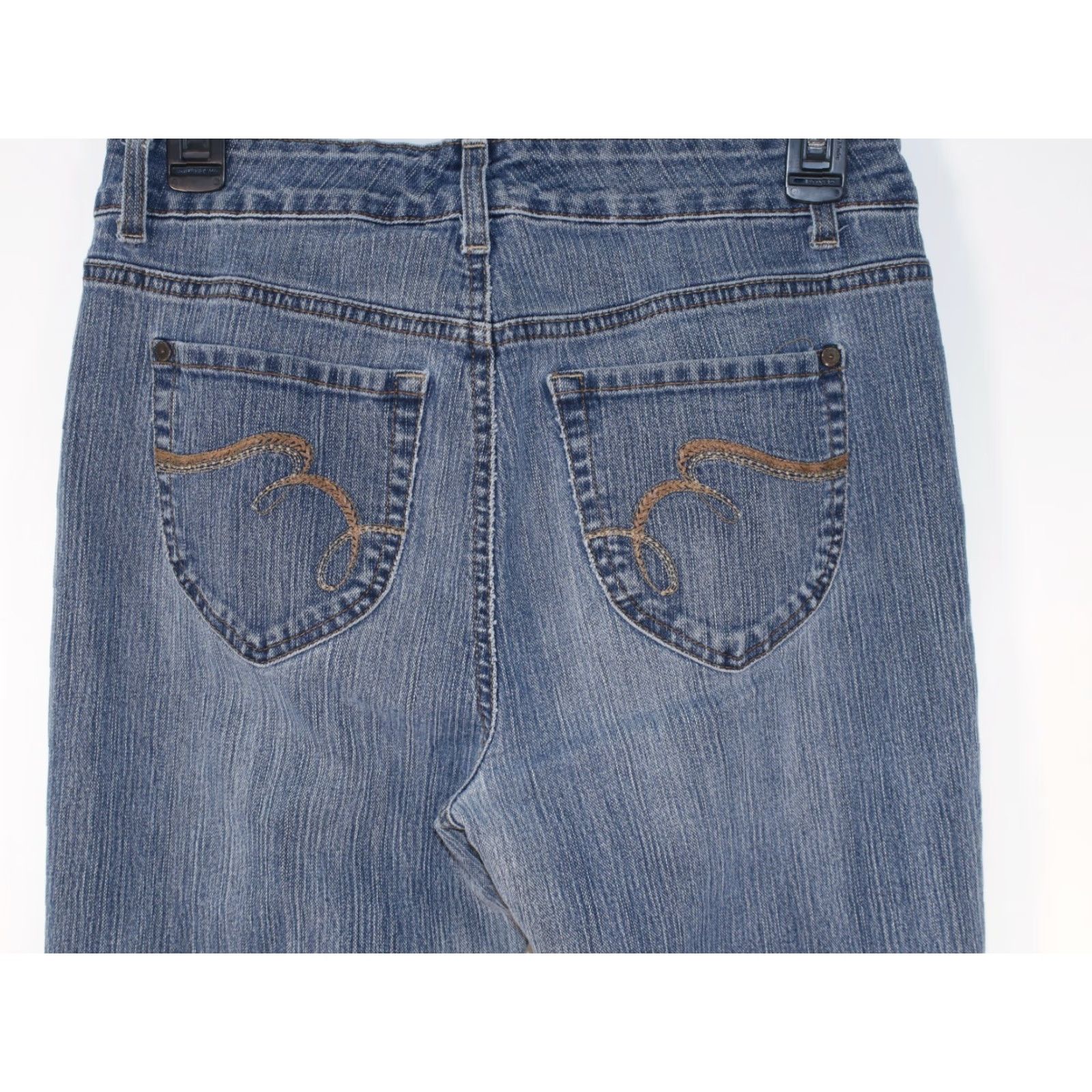Nine West Nine West Sams Arielle Boot Cut Jeans Womens Size 8 Blue 28X30 Stretch Denim Regular Rise High Jeans Bootscut Size 28" / US 6 / IT 42 - 5 Thumbnail