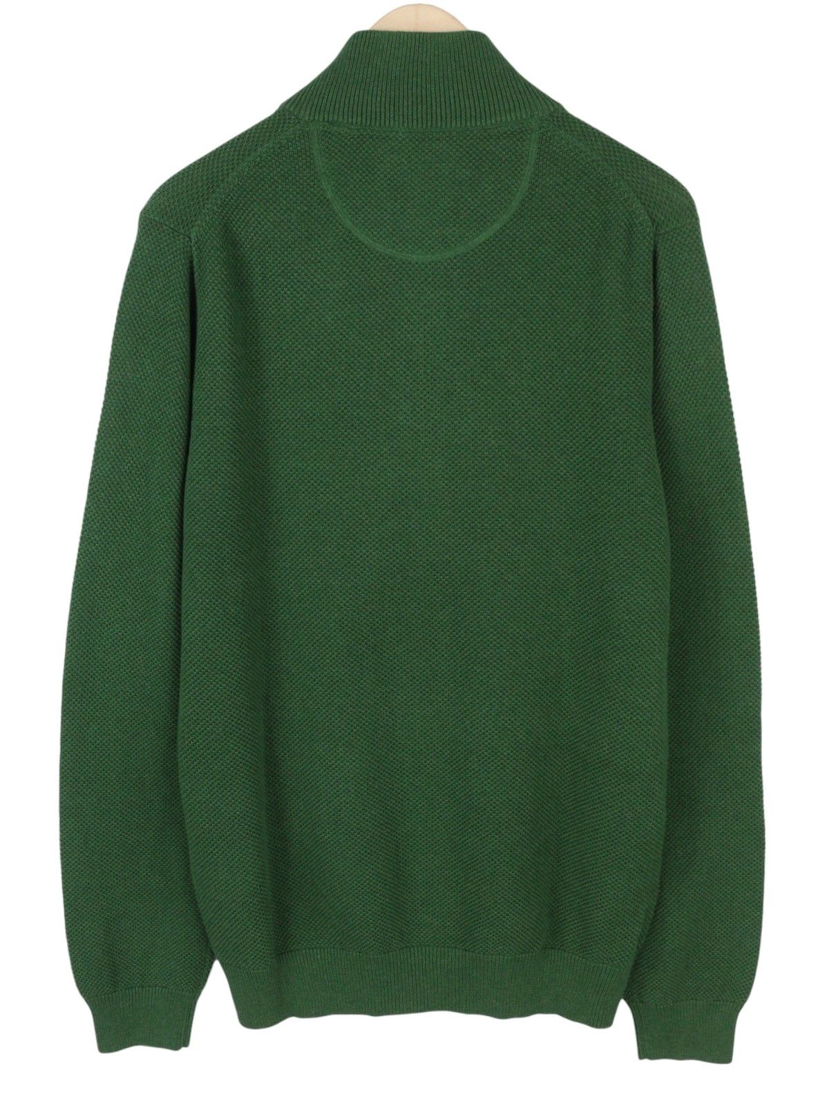 Gant COTTON PIQUE ZIP CARDIGAN XL Forest Green Melange 88122 Size US XL / EU 56 / 4 - 2 Thumbnail