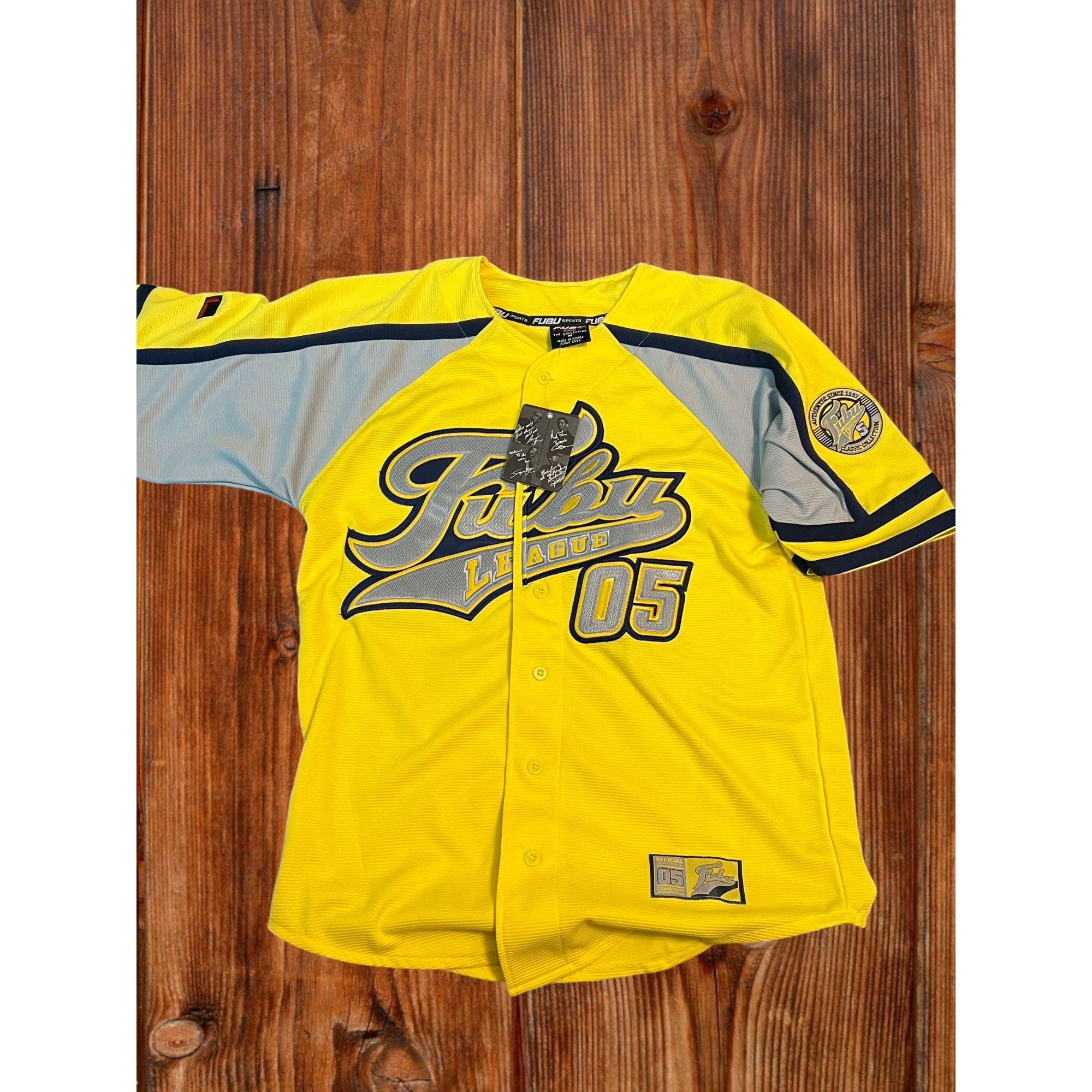 Fubu Vintage FUBU League Baseball Jersey Stitched Logo Hip Hop Me | Grailed