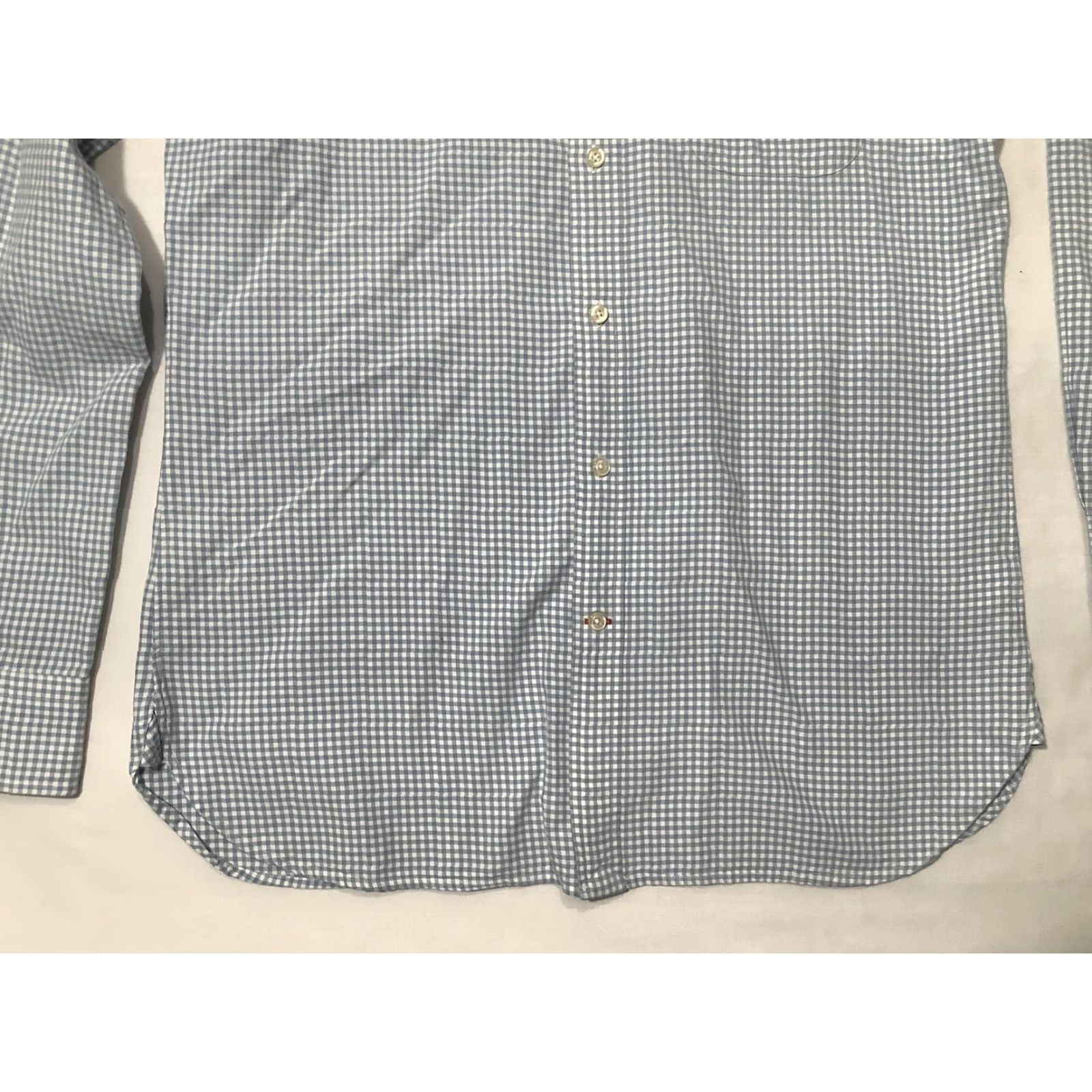 Cremieux Cremieux Shirt Mens Medium Blue Gingham Slim Fit Supima Cotton Button Front Size US M / EU 48-50 / 2 - 3 Thumbnail