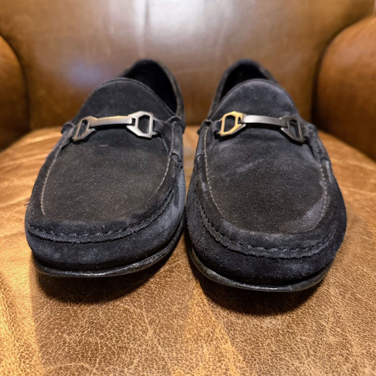 Allen Edmonds Allen Edmonds Black Suede Penny Loafers – 11D – Made in USA Size US 11 / EU 44 - 6 Thumbnail