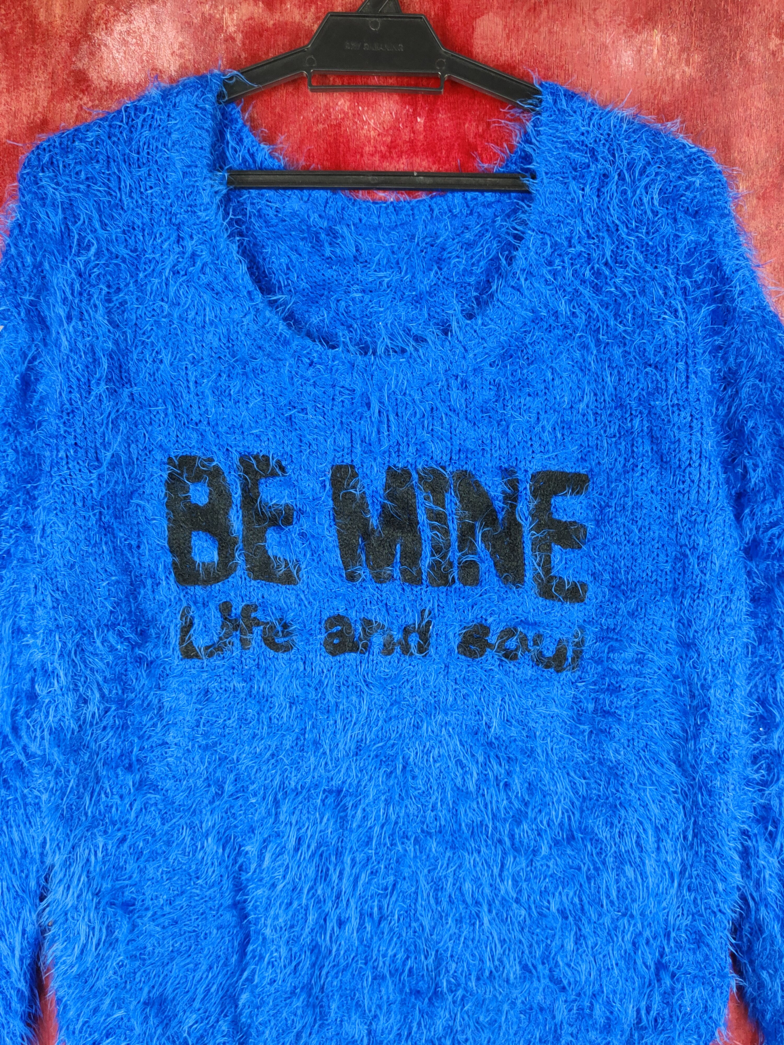 Japanese Brand Avail Jean Blue Shag Shaggy Fur Mohair Knitwear #S1951 Size M / US 6-8 / IT 42-44 - 2 Thumbnail