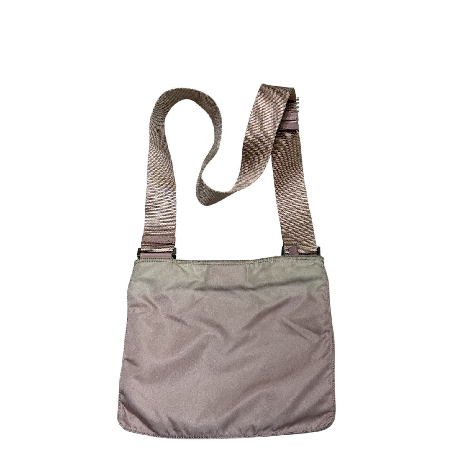 Prada Prada Pink Nylon Crossbody Bag Triangle Logo Size ONE SIZE - 2 Thumbnail
