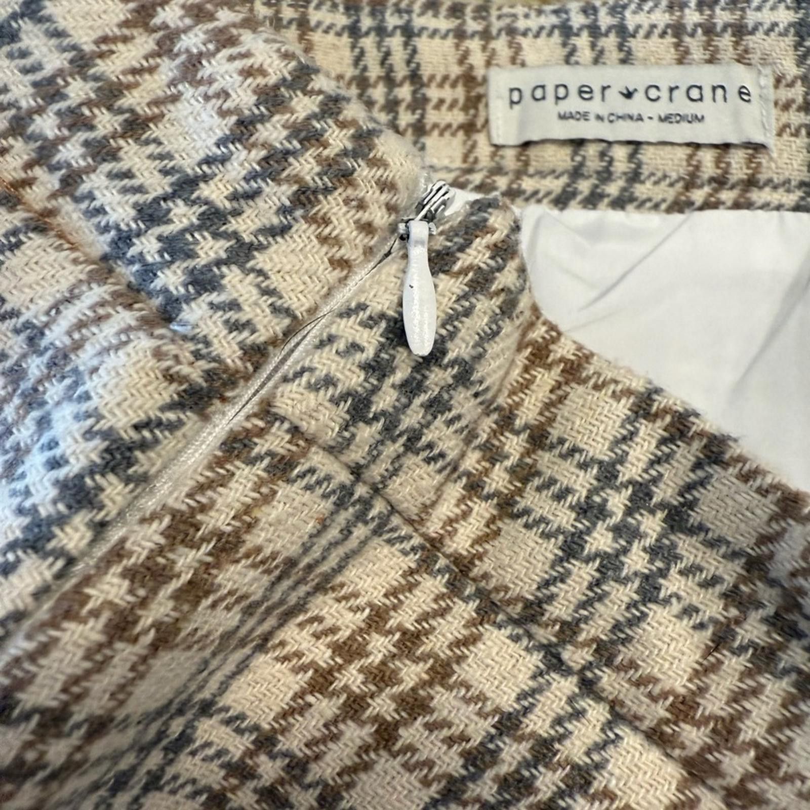 Other Pepper Crane houndstooth plaid mini skirt SZ M Size 32" / US 10 / IT 46 - 4 Thumbnail