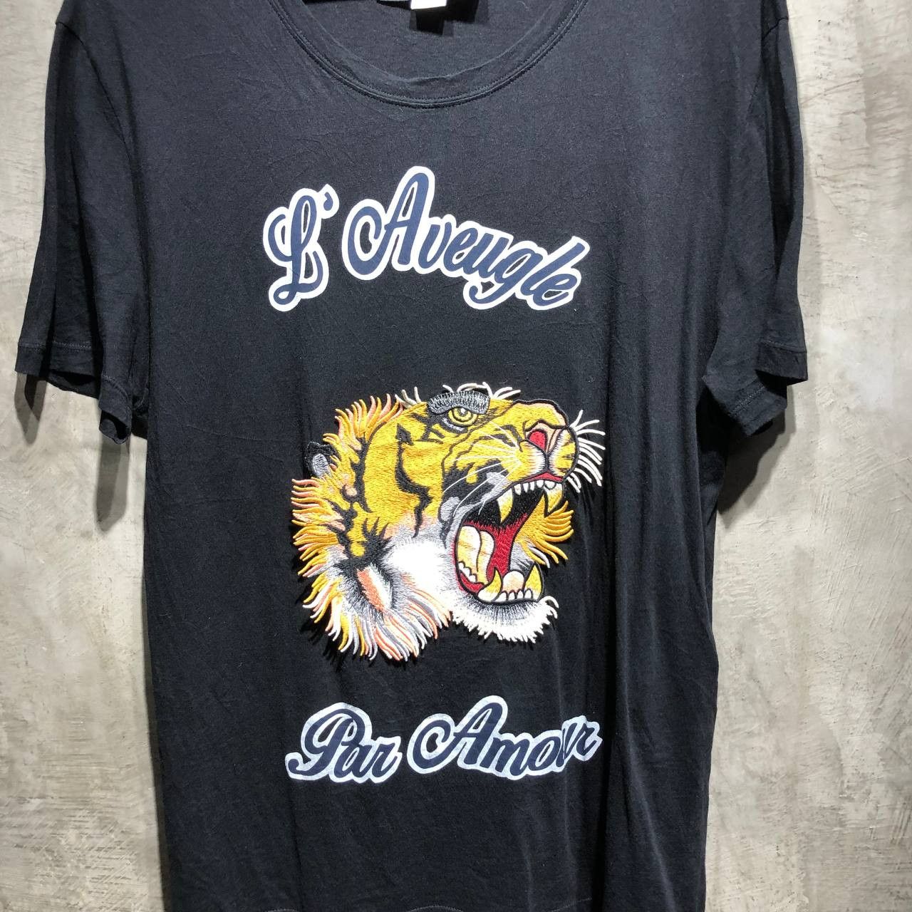 Gucci Gucci L’Aveugle Par Amour tiger patch tee Size US M / EU 48-50 / 2 - 2 Thumbnail