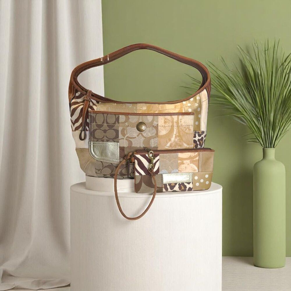 COACH Patchwork Ergo Bag & Wristlet 10808