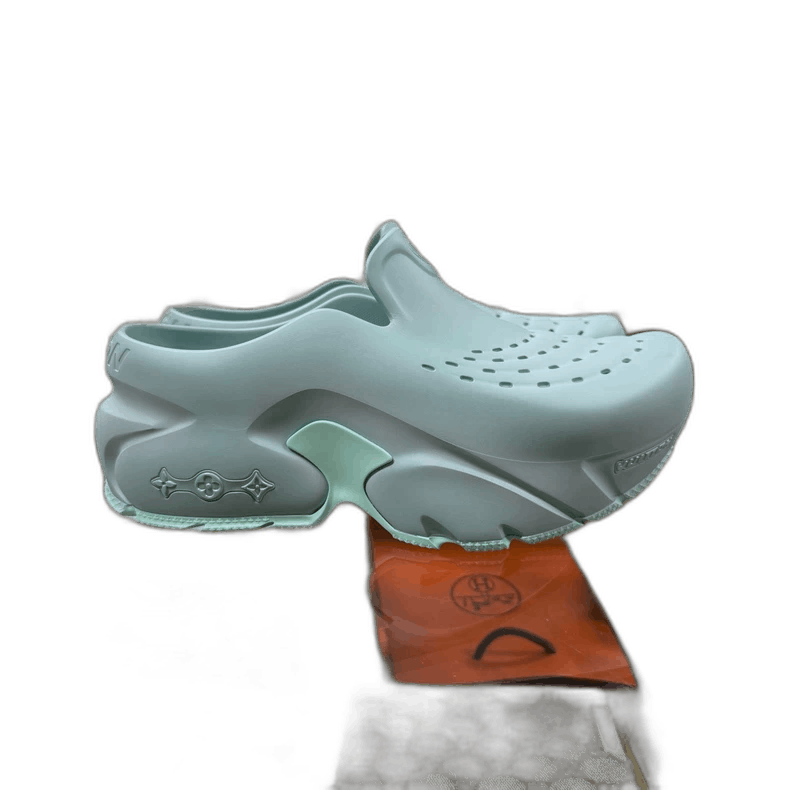 Louis Vuitton LOUIS VUITTON Mint Green Shark Slippers UK8 Size US 9 / EU 42 - 1 Thumbnail