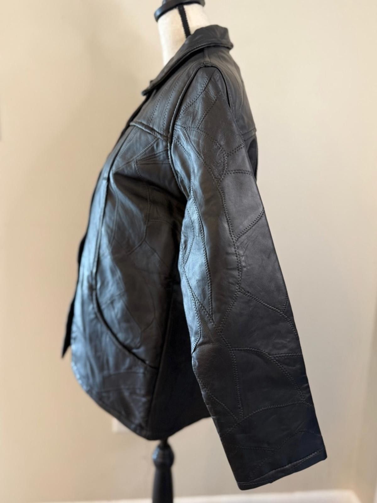 Other Tudor Court black leather coat removable faux fur vest SZ PS Size S / US 4 / IT 40 - 3 Thumbnail