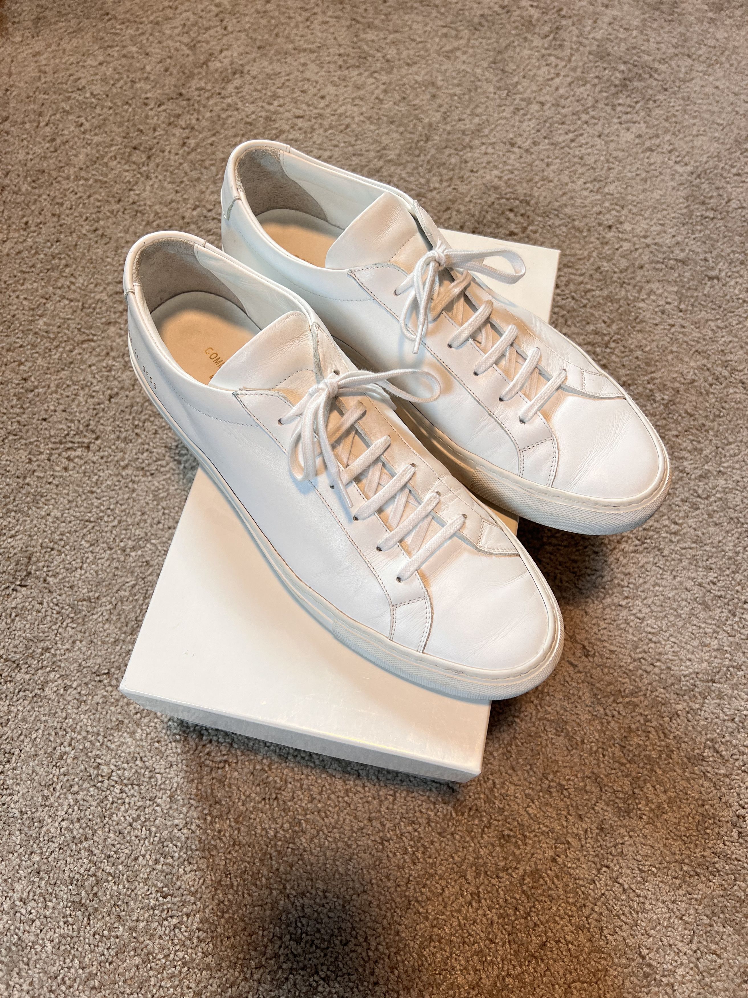Common Projects all white achilles low Grailed