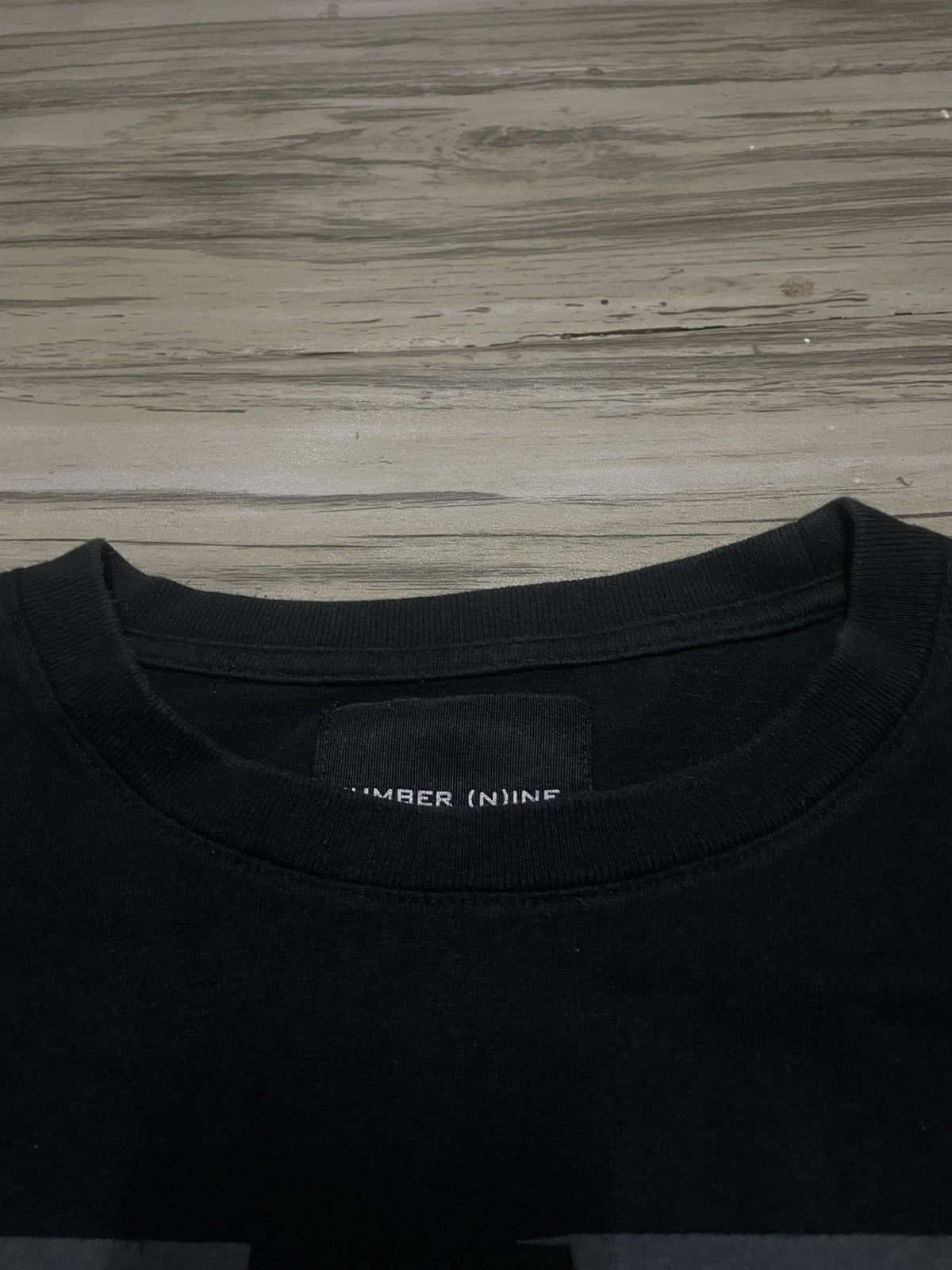 Number (N)ine Number (N)ine Black Logo Tee w/ Strap tshirt Size US L / EU 52-54 / 3 - 6 Thumbnail
