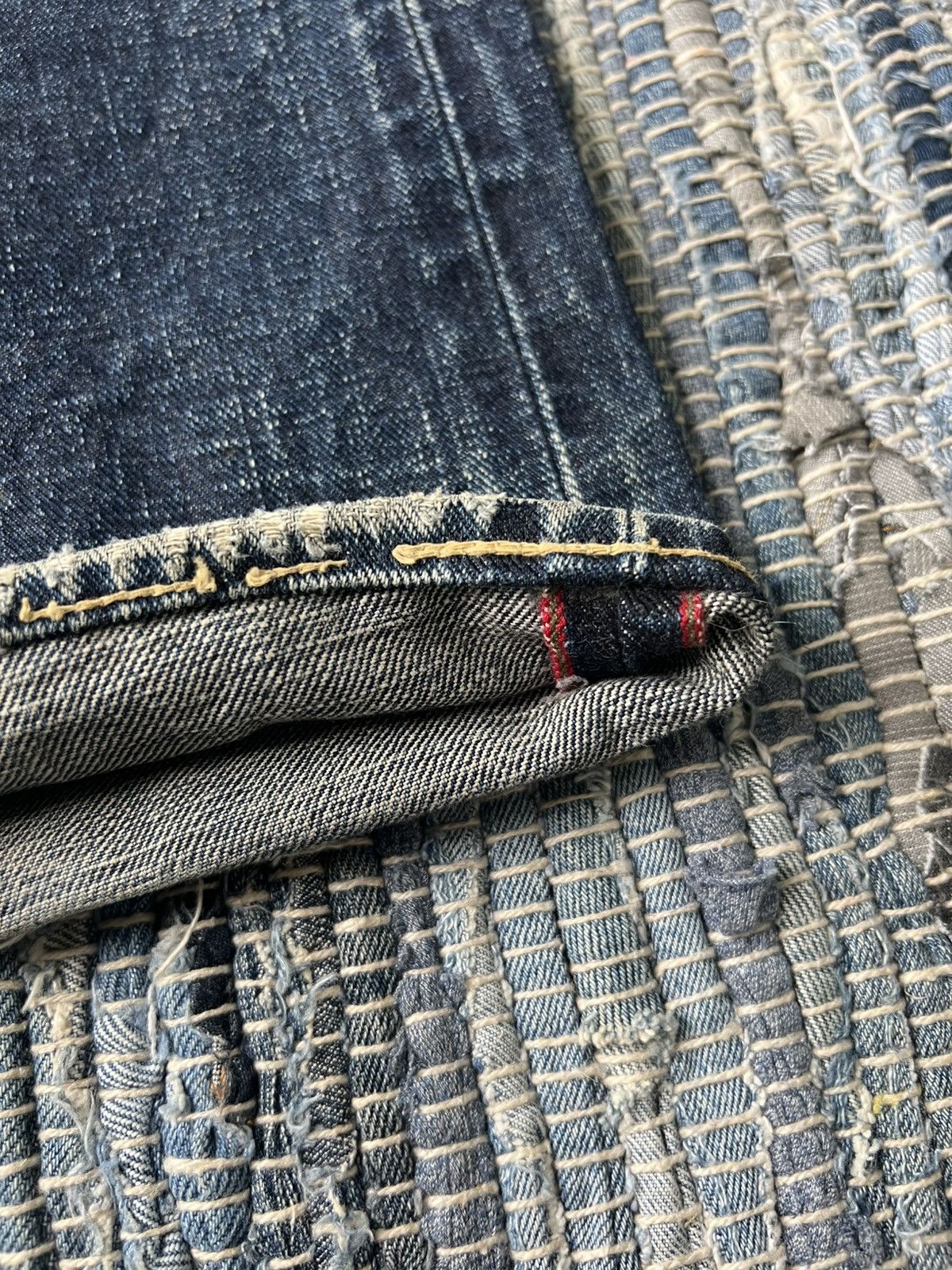 Samurai Jeans Vintage Jett Rink Texas 🇯🇵 Beautiful Fade Wear Selvaged Denim Size US 33 - 8 Thumbnail