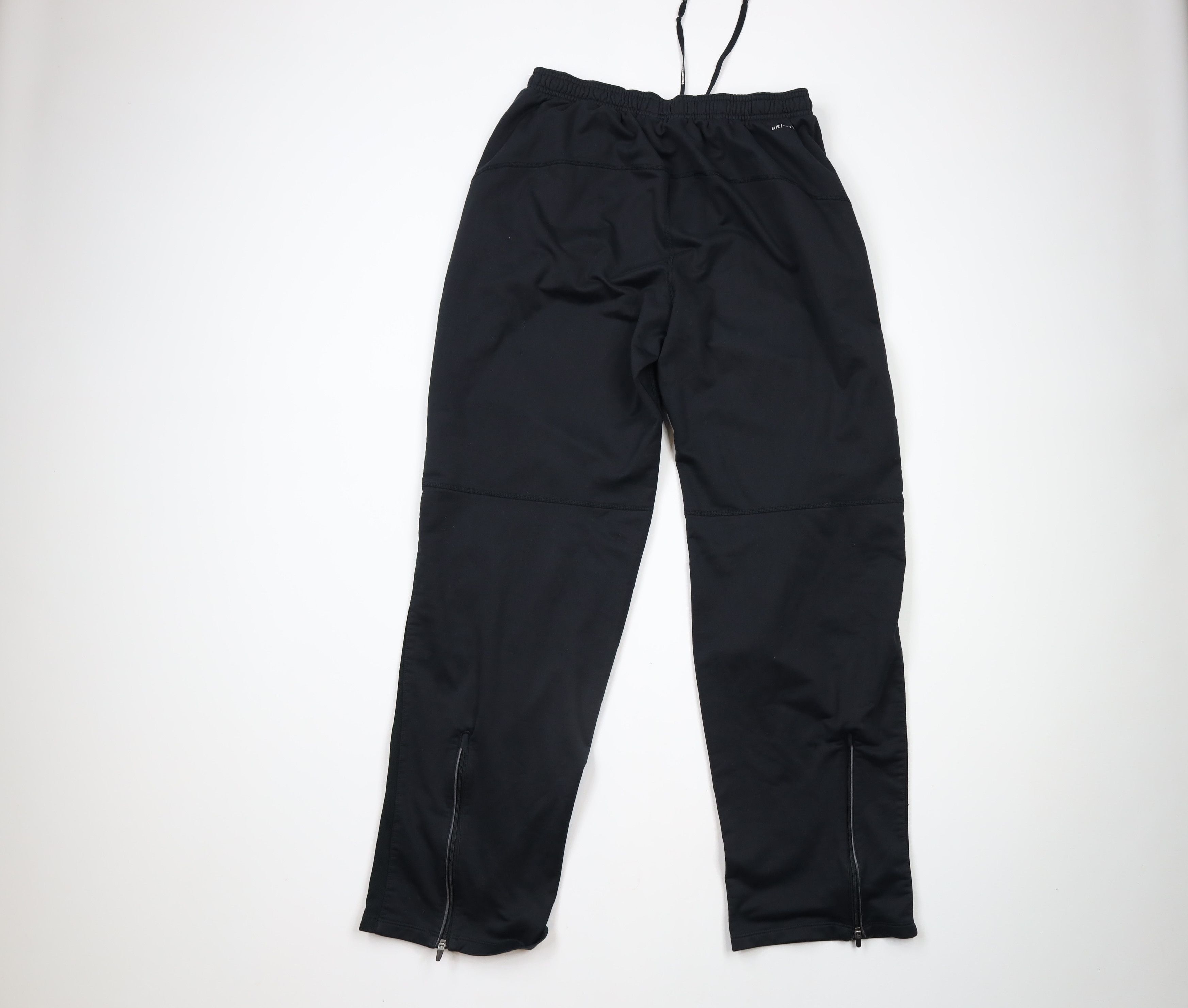Nike × Vintage Vintage Nike Mini Swoosh Wide Leg Fleece Sweatpants Black Size US 36 / EU 52 - 9 Thumbnail