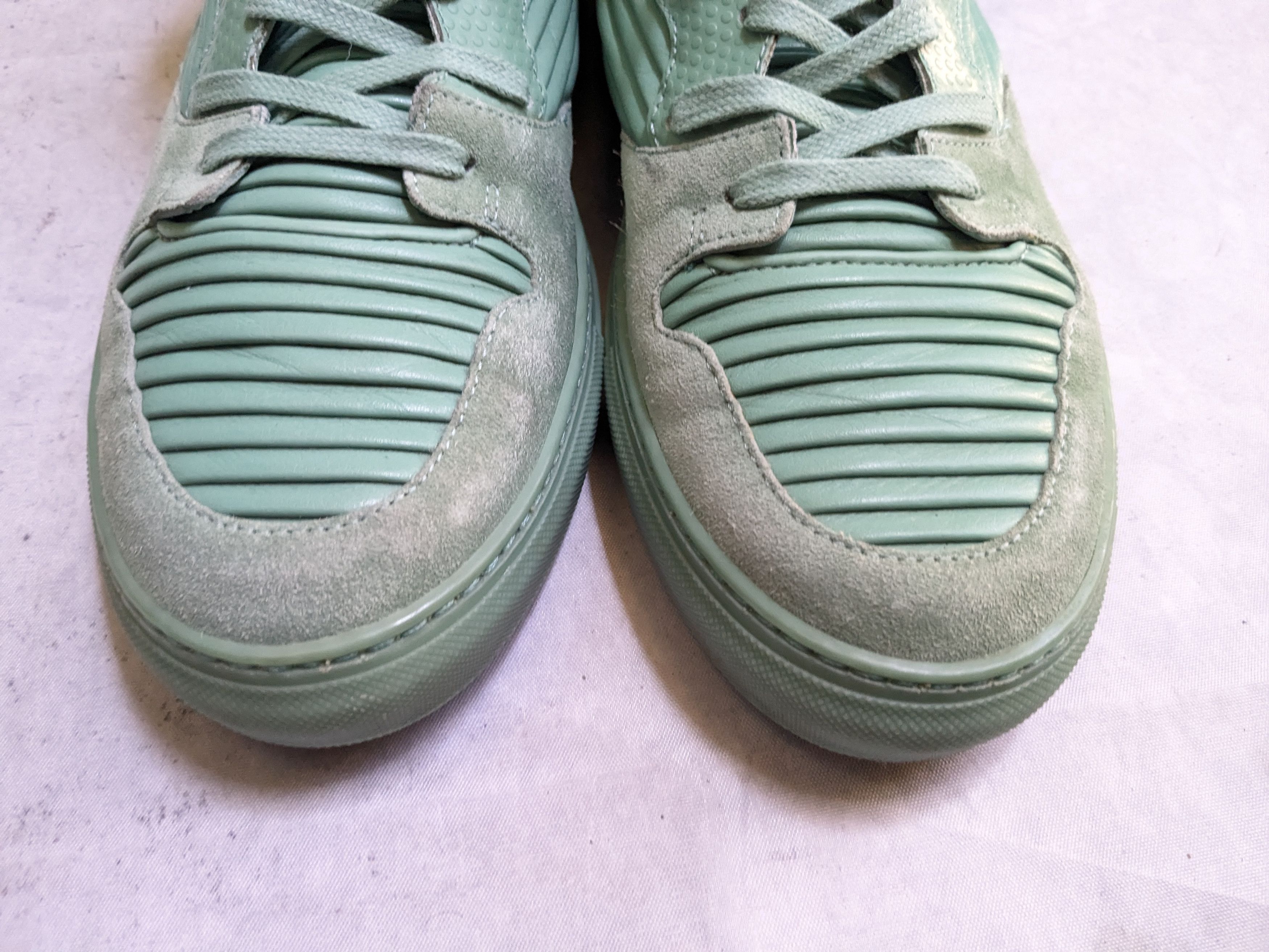 Balenciaga Balenciaga Arena High Top Sneakers Green 9 42 Cotes Leather Size US 9 / EU 42 - 3 Thumbnail