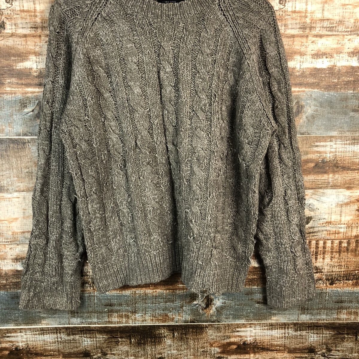 Homespun Knitwear × Japanese Brand Niko And Grey cable Knitwear vintage #A1950 Size M / US 6-8 / IT 42-44 - 3 Thumbnail