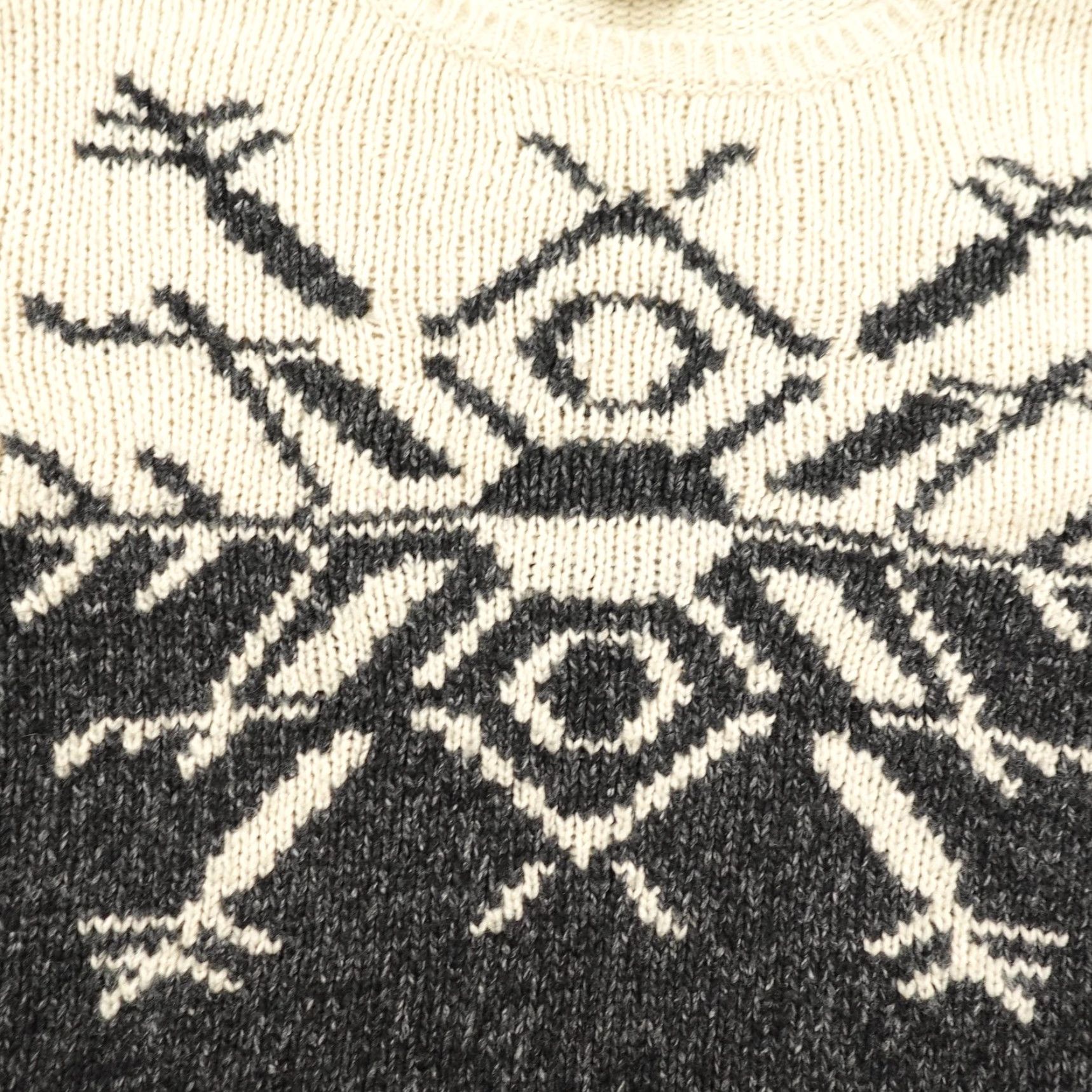 Ganni Ganni Sweater Womens XL Gray Beige Fair Isle Wool Blend Crew Neck 3/4 Sleeve Knit Pullover Casual Womens Size L / US 10 / IT 46 - 2 Thumbnail