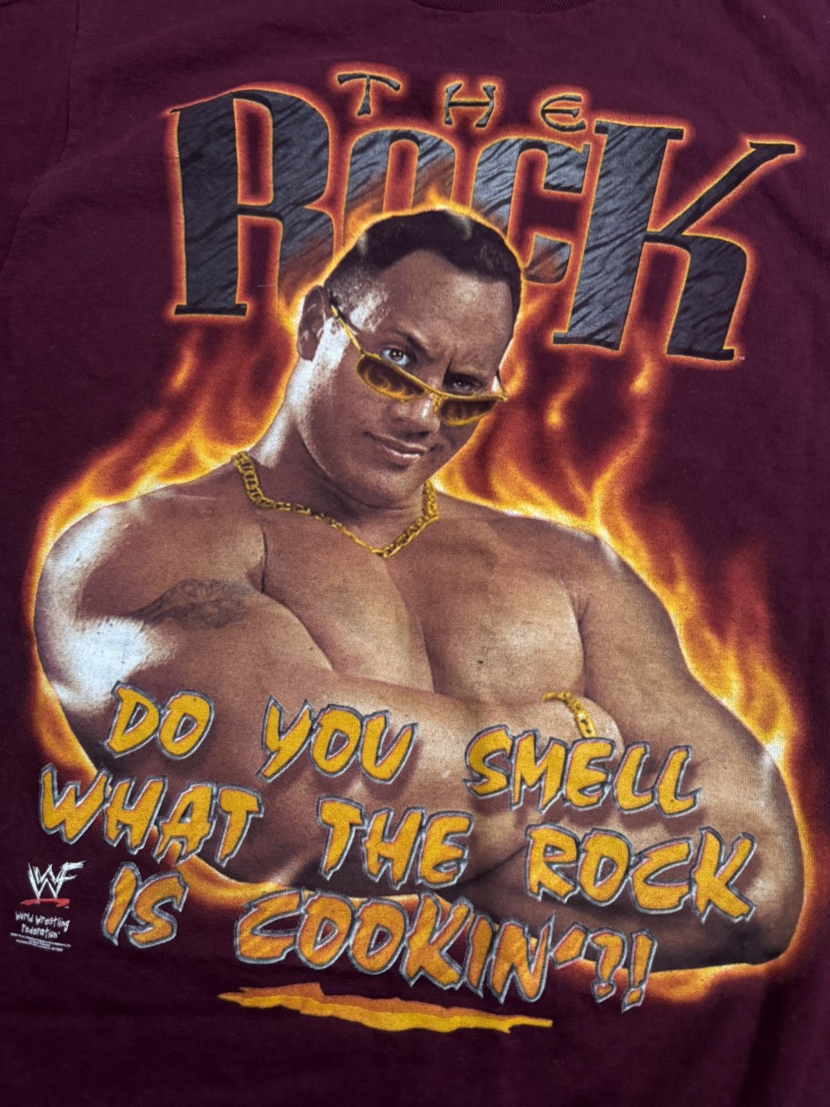 Tultex Vintage WWF WWE Do You Smell What The Rock is Cooking’ Shirt Size US M / EU 48-50 / 2 - 2 Thumbnail
