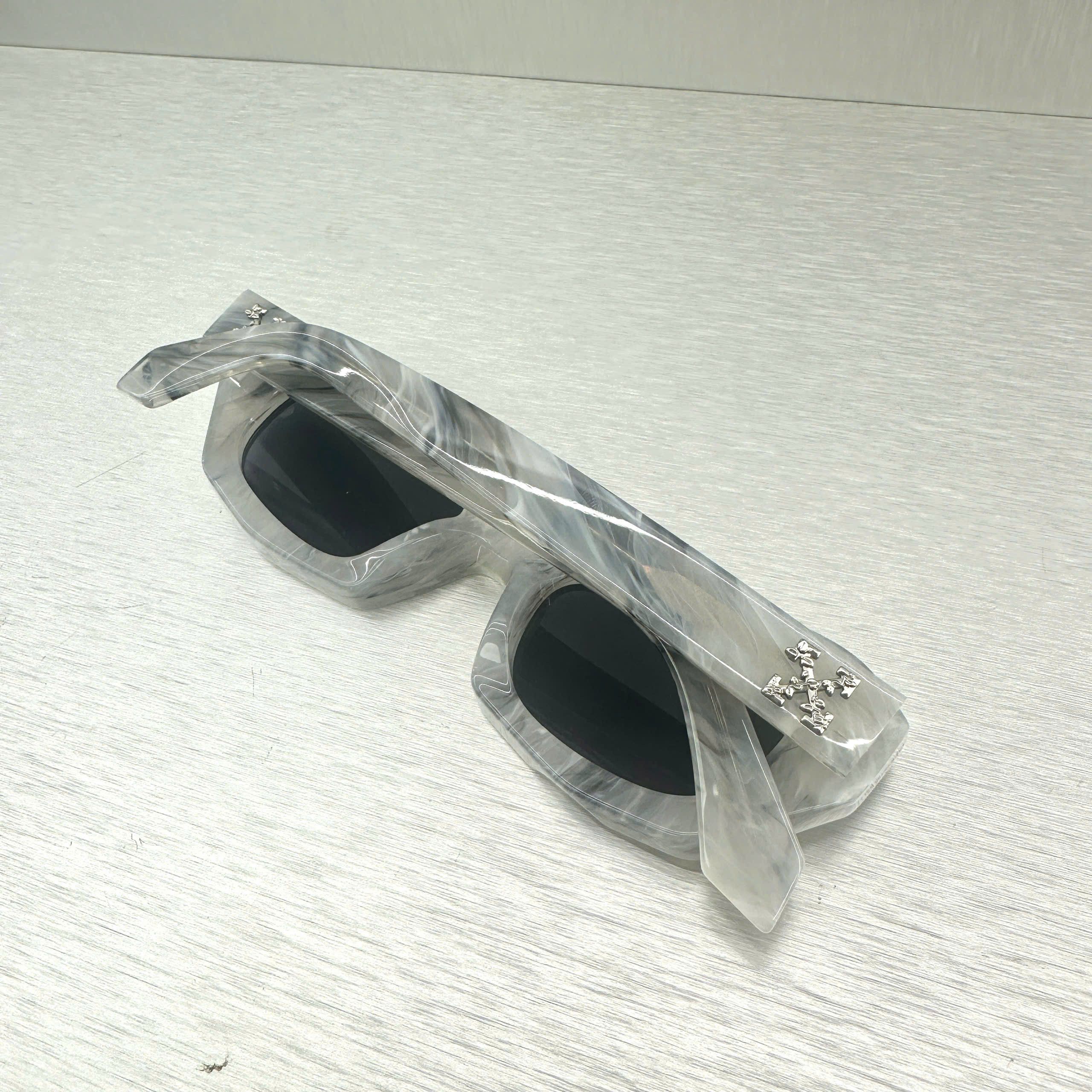 Off-White OFF WHITE Marble-effect Sunglasses Size ONE SIZE - 6 Thumbnail