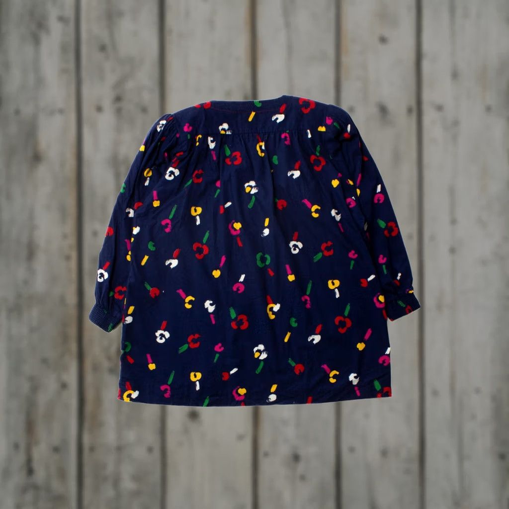 X-LARGE VINTAGE Tandy Navy Blue Floral Button Up Shift Dress XX-Large Size XXL / US 16-18 / IT 52-54 - 1 Thumbnail