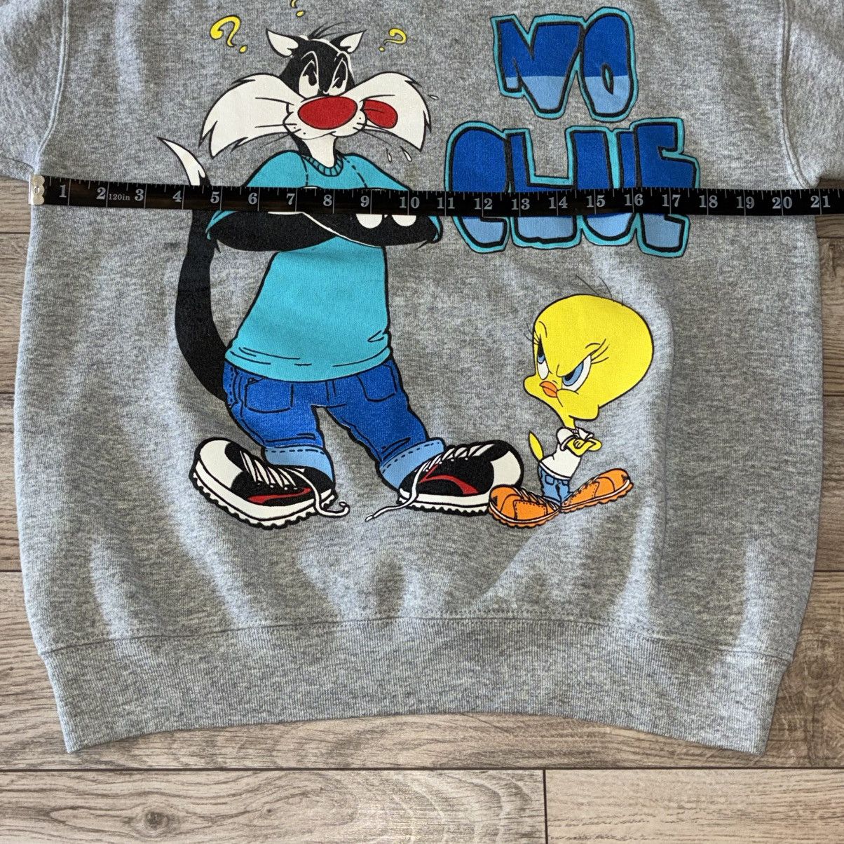 Warner Bros Looney Tunes tweety bird sylvester the cat grey sweatshirt Size US M / EU 48-50 / 2 - 3 Thumbnail