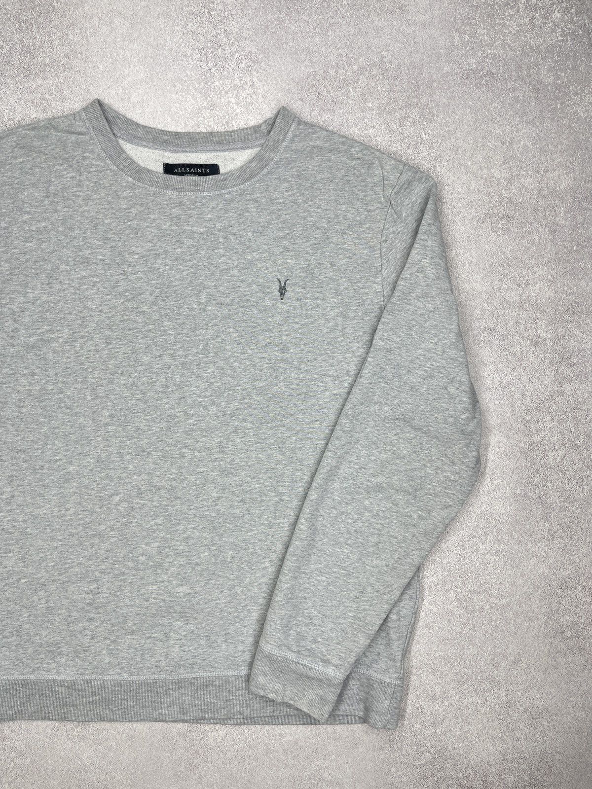 Allsaints Mens AllSaints Raven Crew Sweatshirt Grey Size M Size US M / EU 48-50 / 2 - 4 Thumbnail