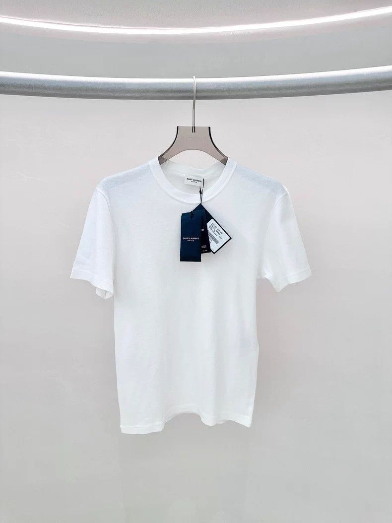 Saint Laurent Paris Saint Laurent Paris white short sleeves Size US M / EU 48-50 / 2 - 1 Thumbnail