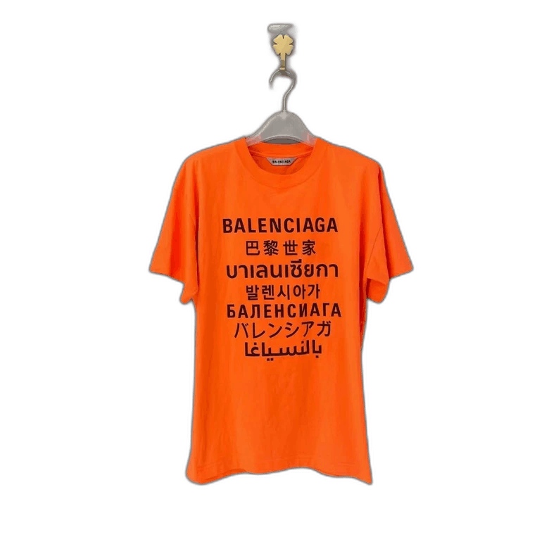 Balenciaga Balenciaga balenciaga orange multilingual short sleeve tsh Size US XS / EU 42 / 0 - 1 Thumbnail