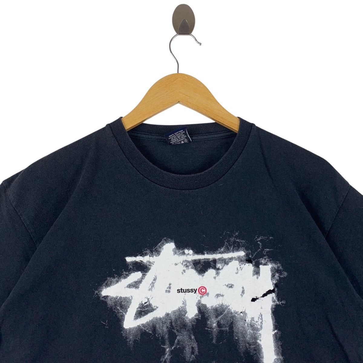 Stussy × Vintage Vintage 90s STUSSY spellout big printed streetwear tee Size US L / EU 52-54 / 3 - 2 Thumbnail