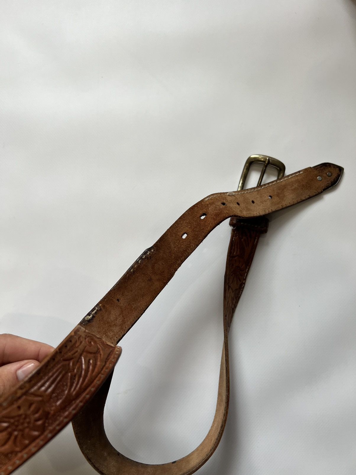 Lee Lee Leather Belt Mens Size 36 - 4 Thumbnail